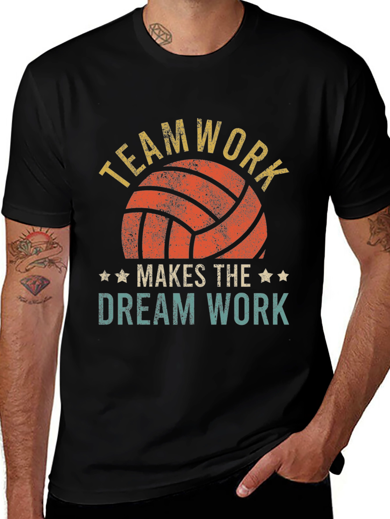 Variant 16 of Teamwork Volleyball Graphic Tee