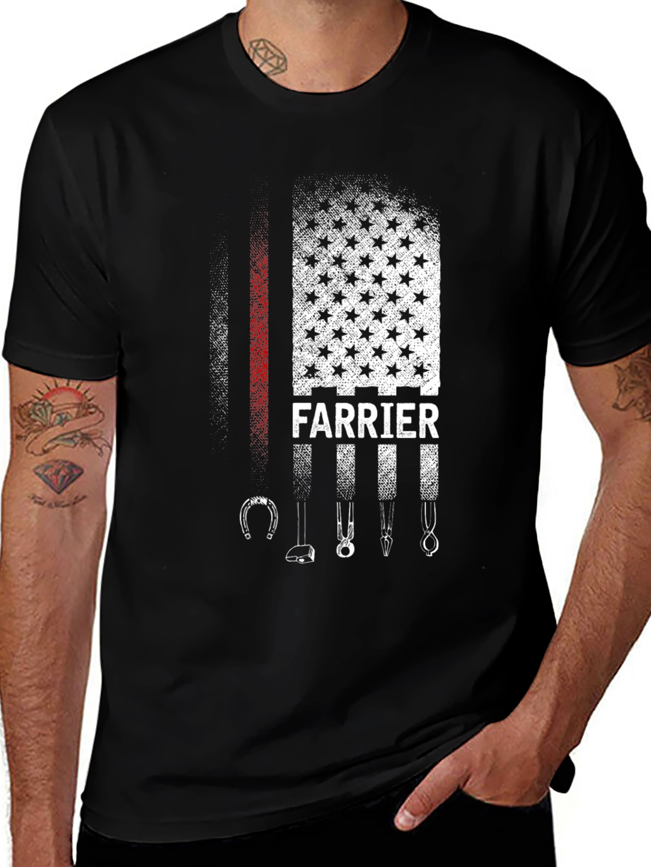 Farrier American Flag Graphic T-Shirt
