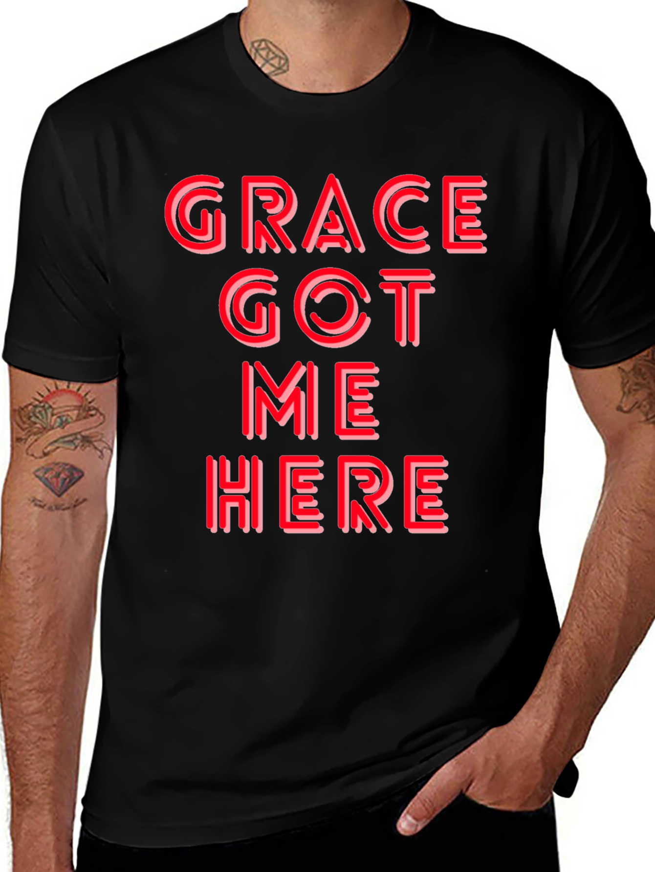 Variant 15 of Grace Got Me Here Graphic Tee