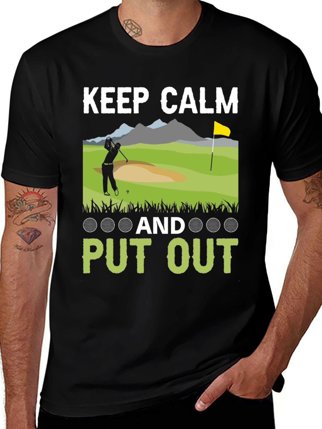 Variant 4 of Keep Calm & Put Out Funny Golf T-Shirt