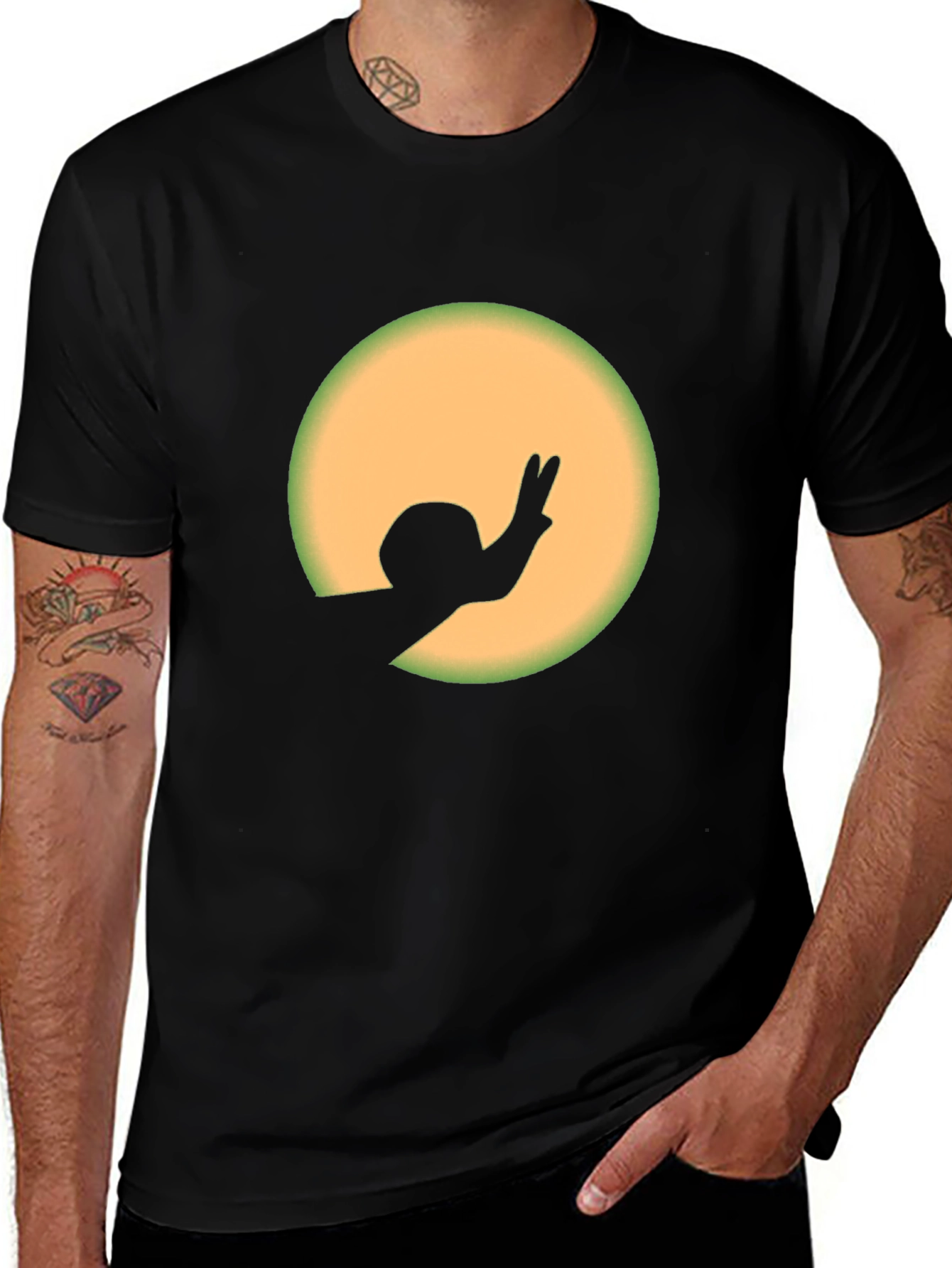 Variant 22 of Silhouette Hand Peace Sign T-Shirt