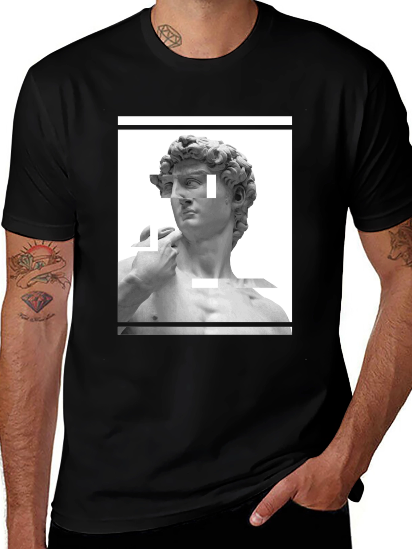 Variant 21 of David Sculpture Graphic Tee - Modern Art T-Shirt