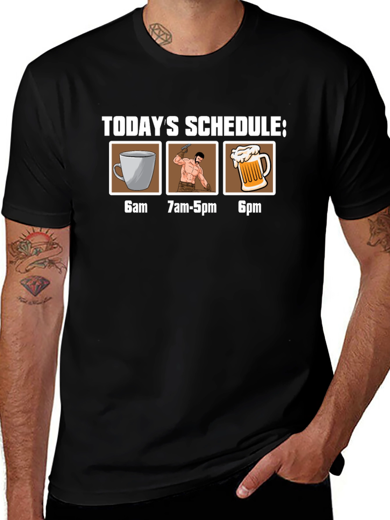 Variant 3 of Humorous Schedule Graphic Tee