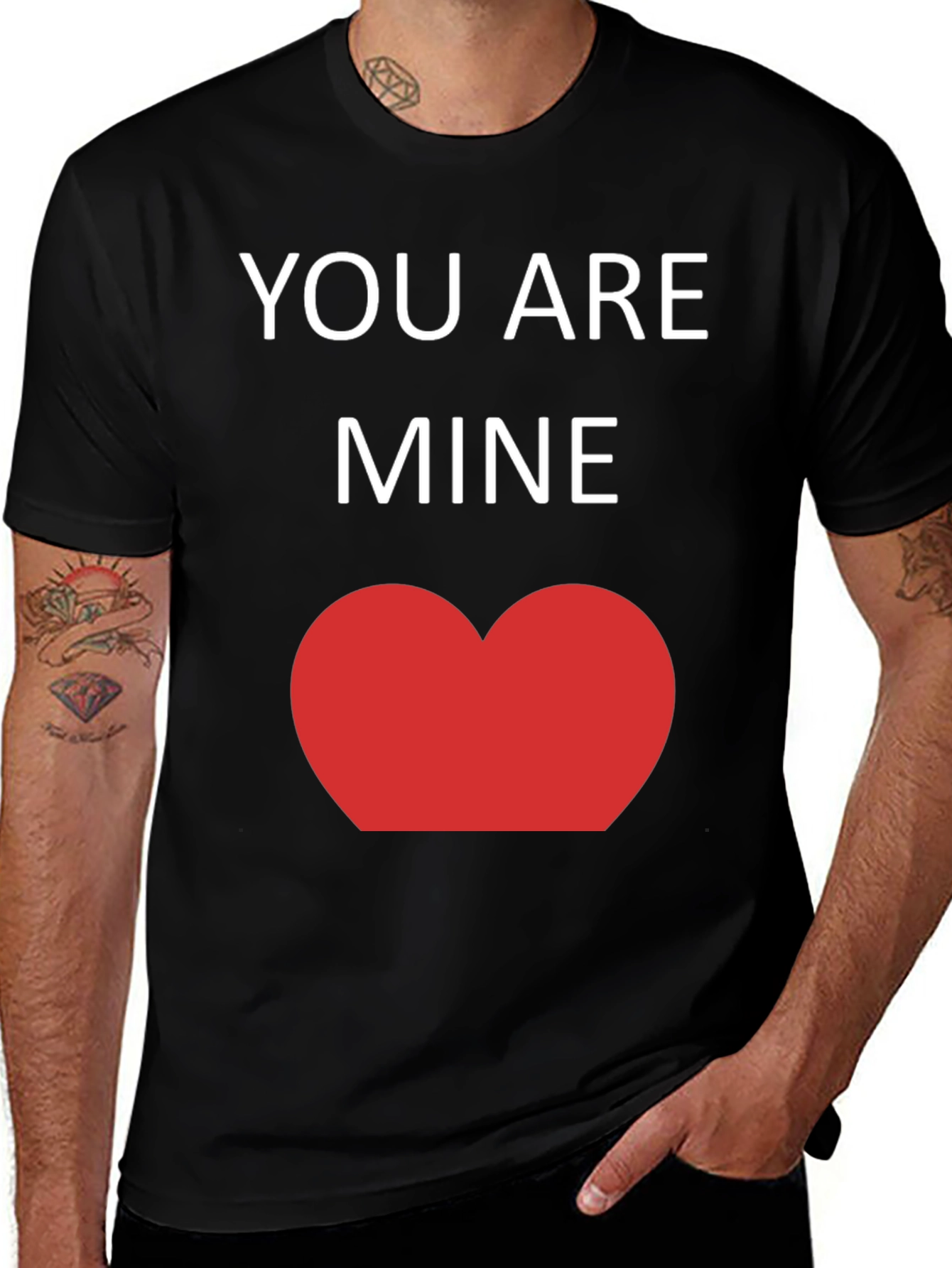 Variant 26 of You Are Mine T-Shirt - Romantic Heart Tee