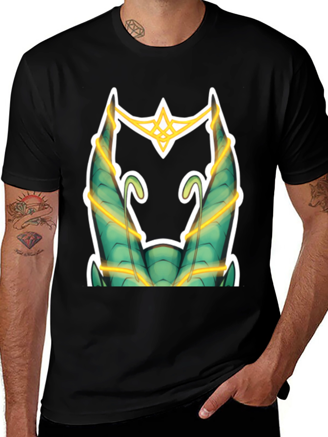 Variant 28 of Graphic Tee: Enchanted Horned Crown Design