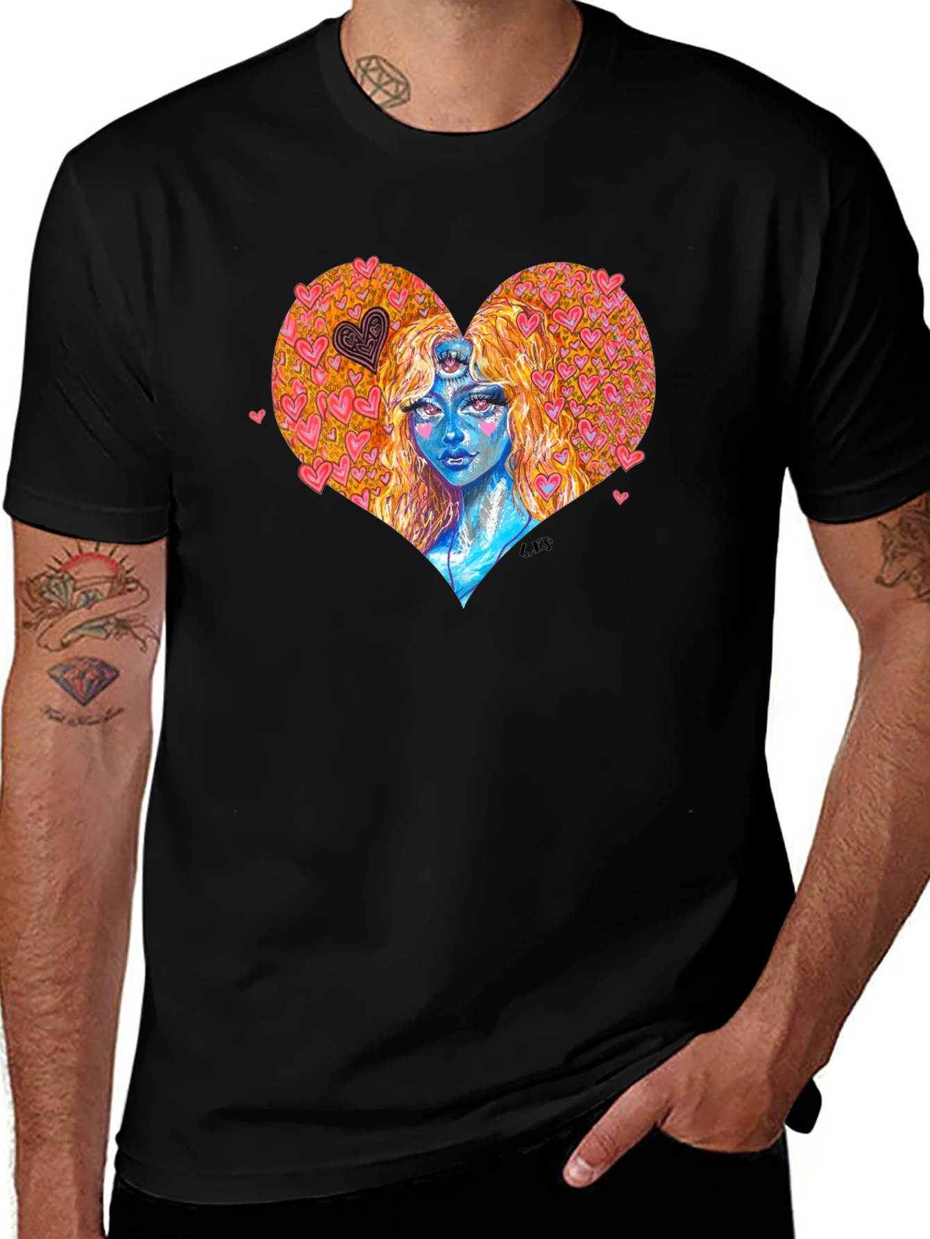 Variant 14 of Heart Goddess Graphic T-Shirt - Unique Art Tee