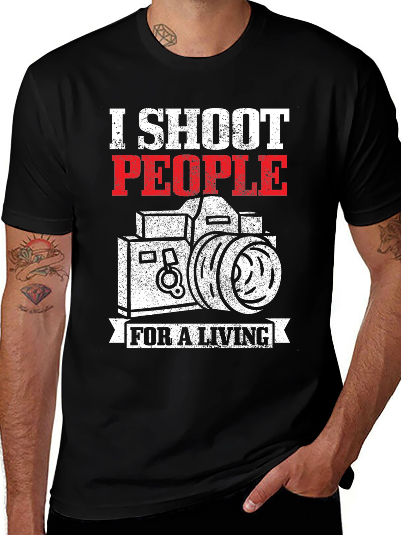 Variant 24 of Photographer T-Shirt - I Shoot People For A Living