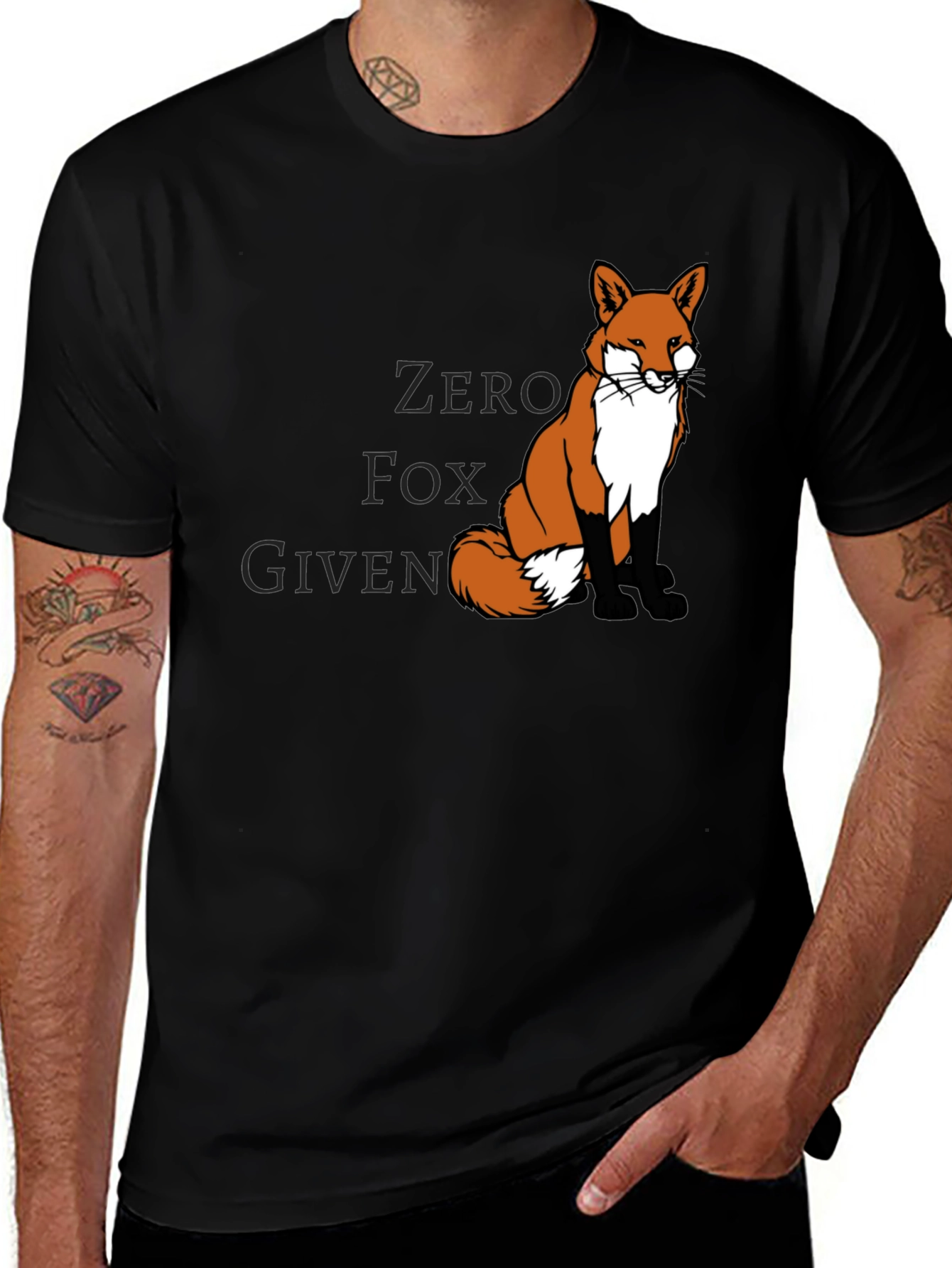 Variant 25 of Zero Fox Given Men's Black Graphic Tee