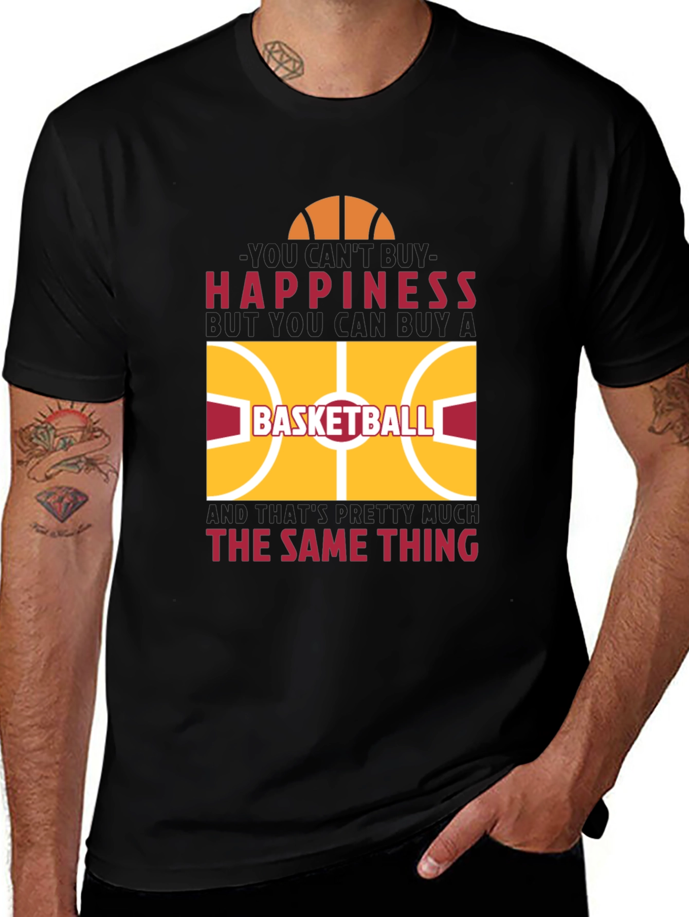 Variant 29 of Happiness Basketball T-Shirt