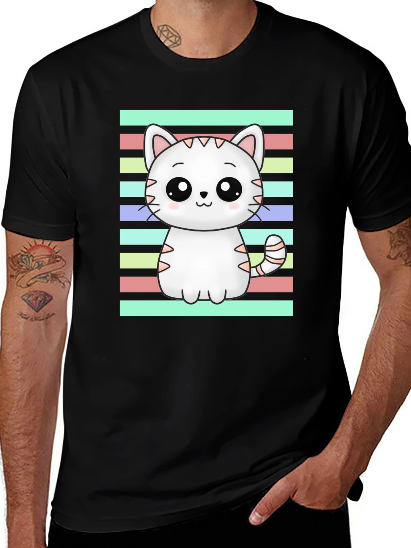 Variant 27 of Cute Cartoon Cat T-Shirt