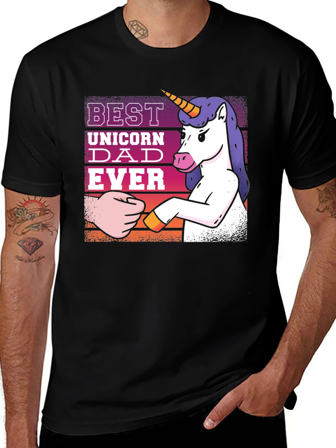 Variant 10 of Best Unicorn Dad Ever Graphic T-Shirt