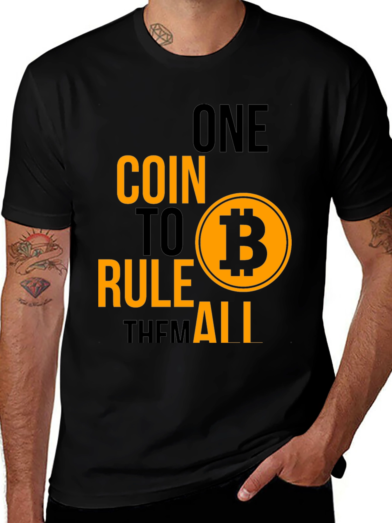 Variant 4 of Bitcoin T-Shirt - One Coin to Rule Them All