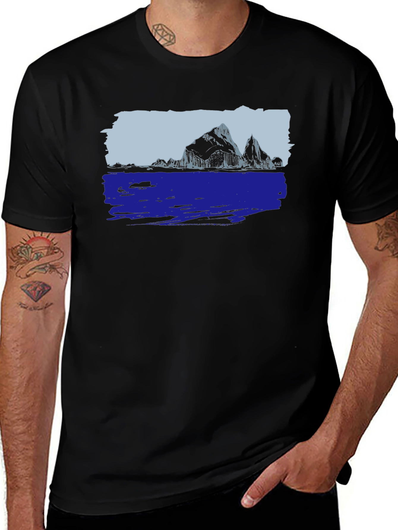 Variant 4 of Mountain Lake Graphic T-Shirt