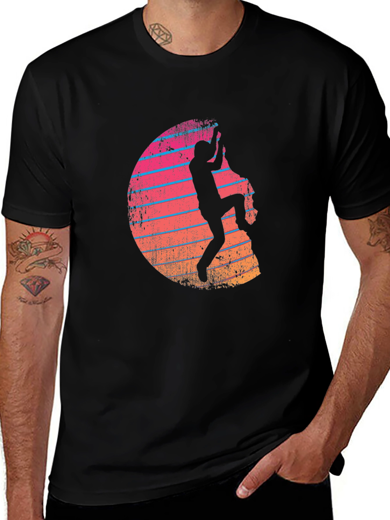 Variant 2 of Rock Climbing Sunset T-Shirt