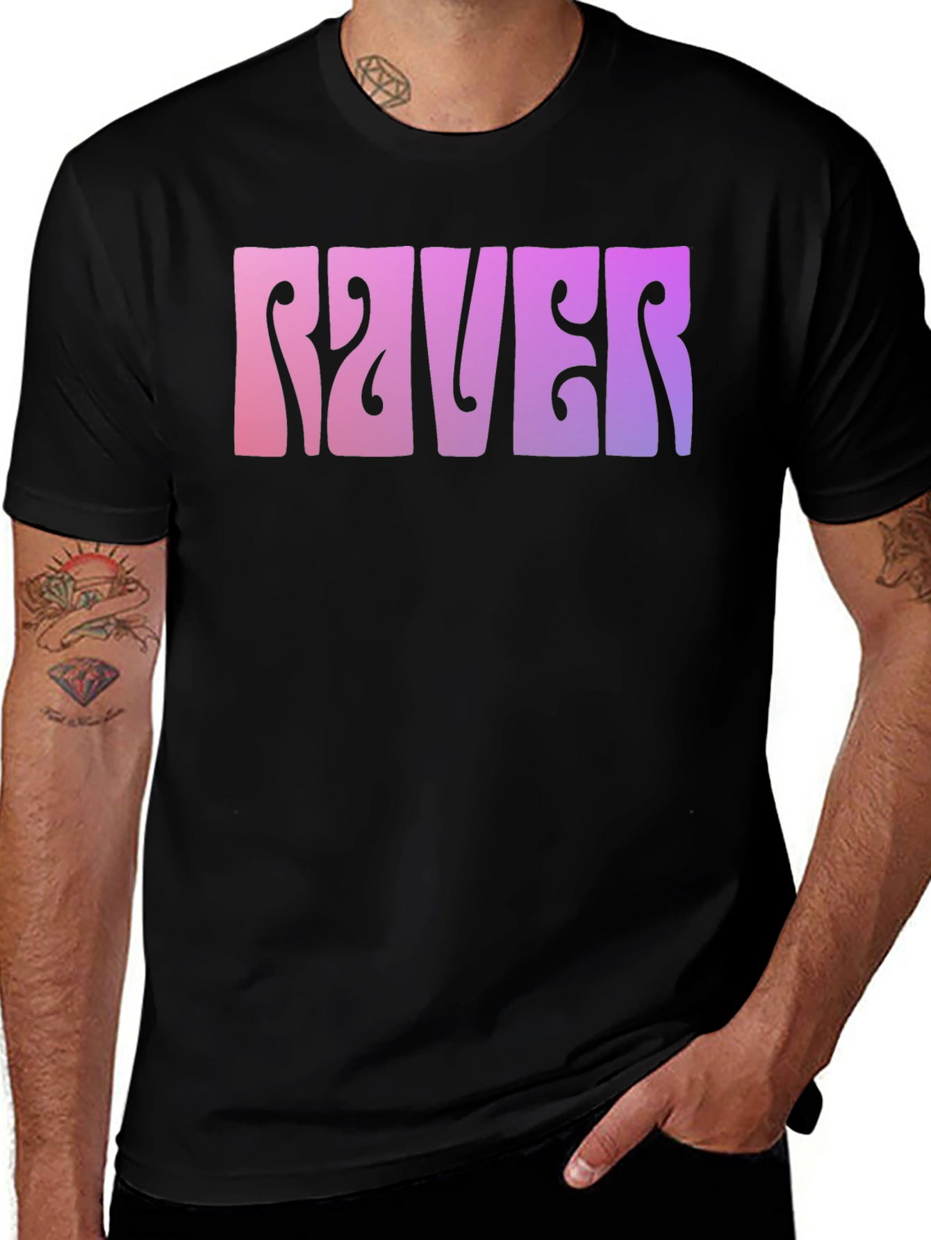 Raver Graphic Tee - Retro Style