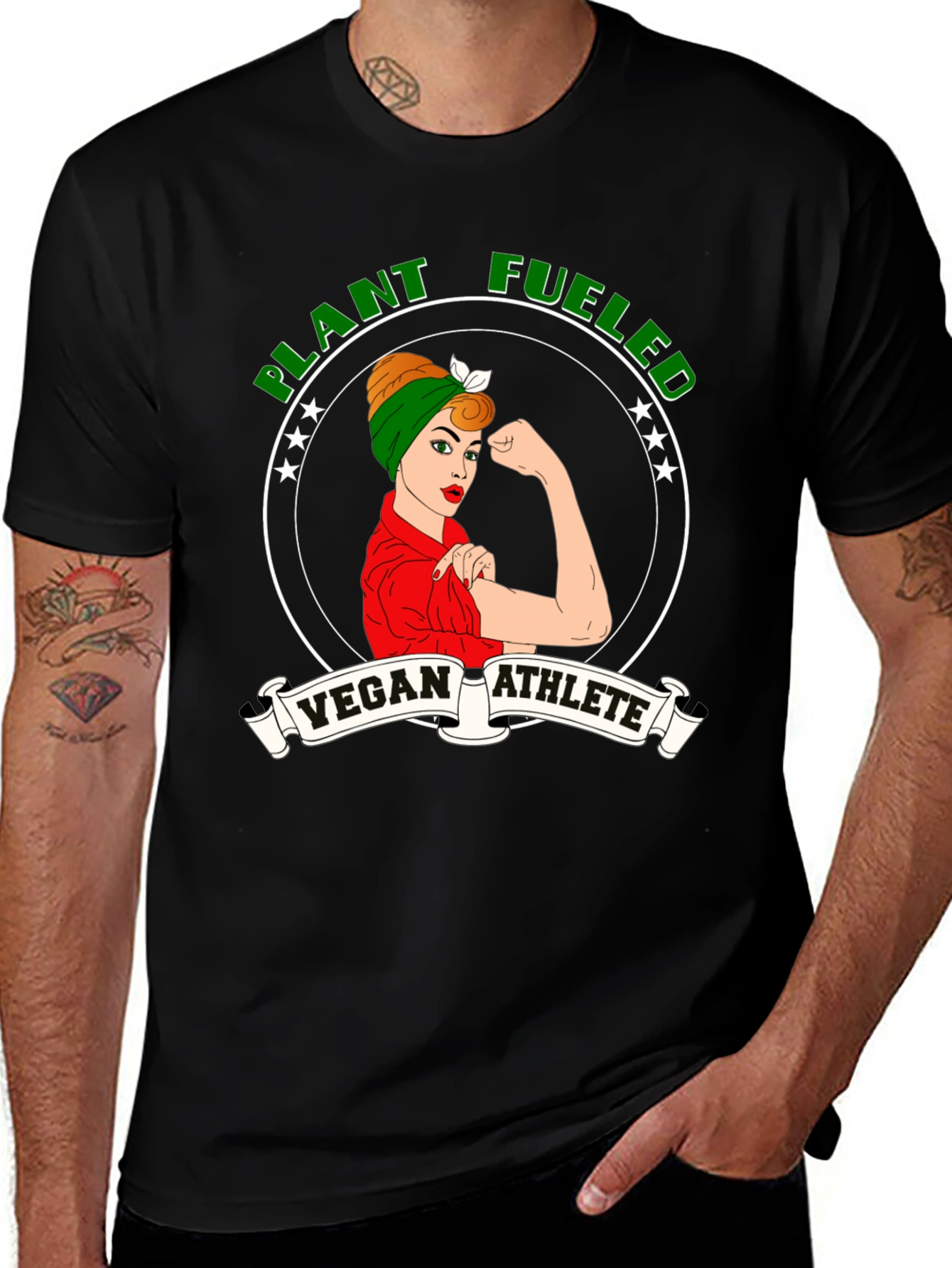 Variant 27 of Plant Fueled Vegan Athlete T-Shirt