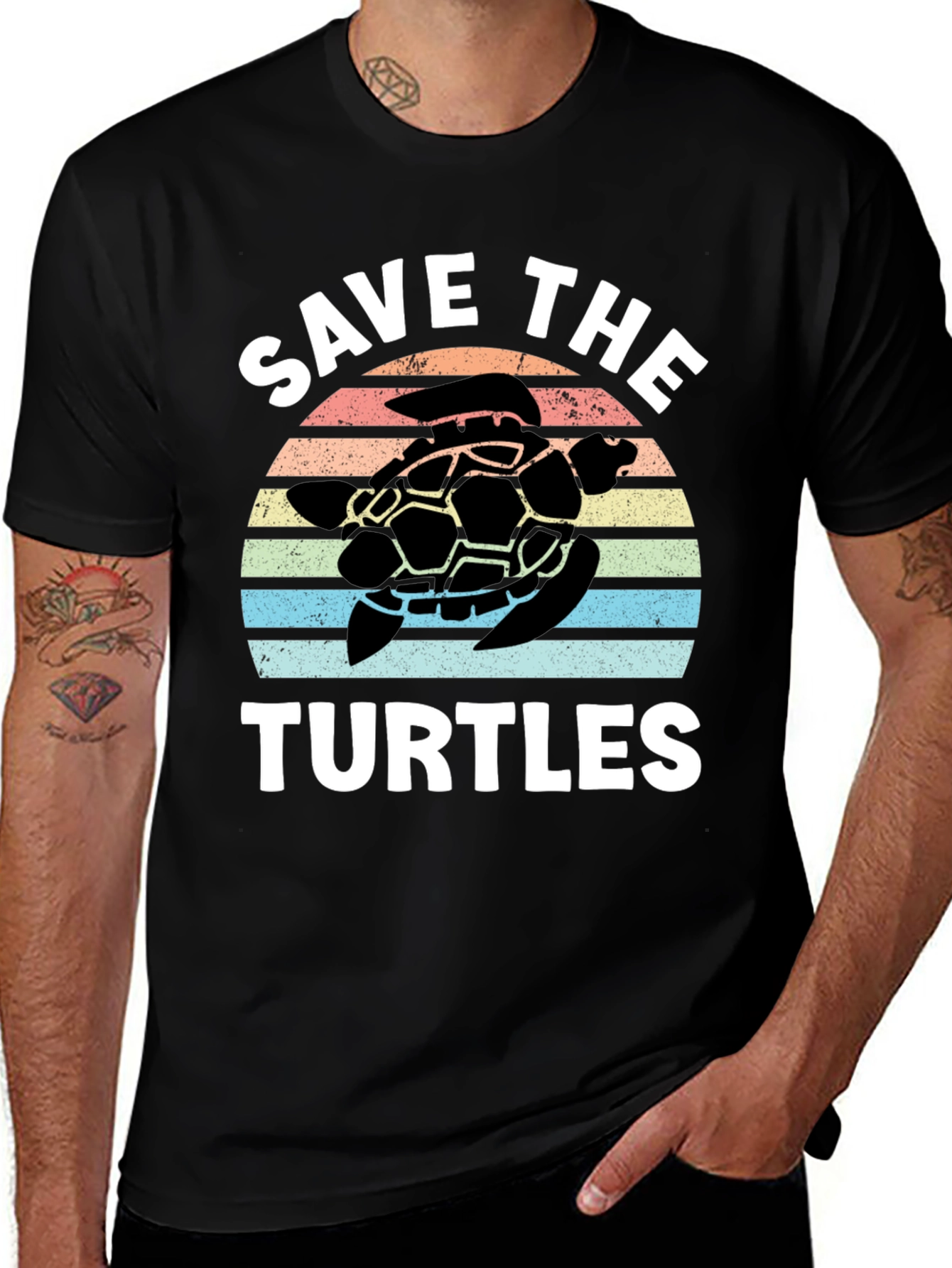 Variant 16 of Save the Turtles Graphic Tee - Eco-Friendly Fashion