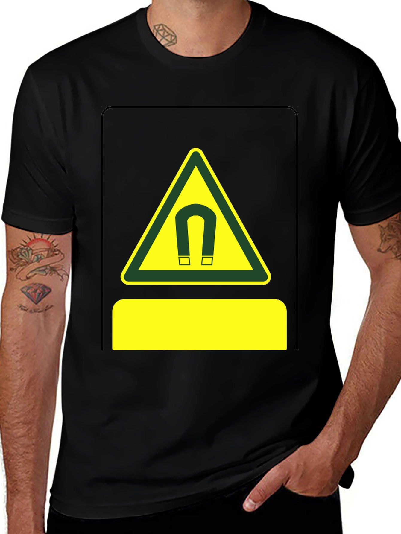 Variant 30 of Warning Magnet T-Shirt - Novelty Graphic Tee