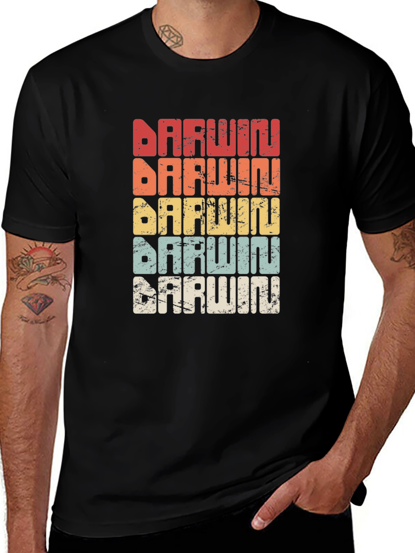 Variant 17 of Darwin Retro T-Shirt - Evolution Design