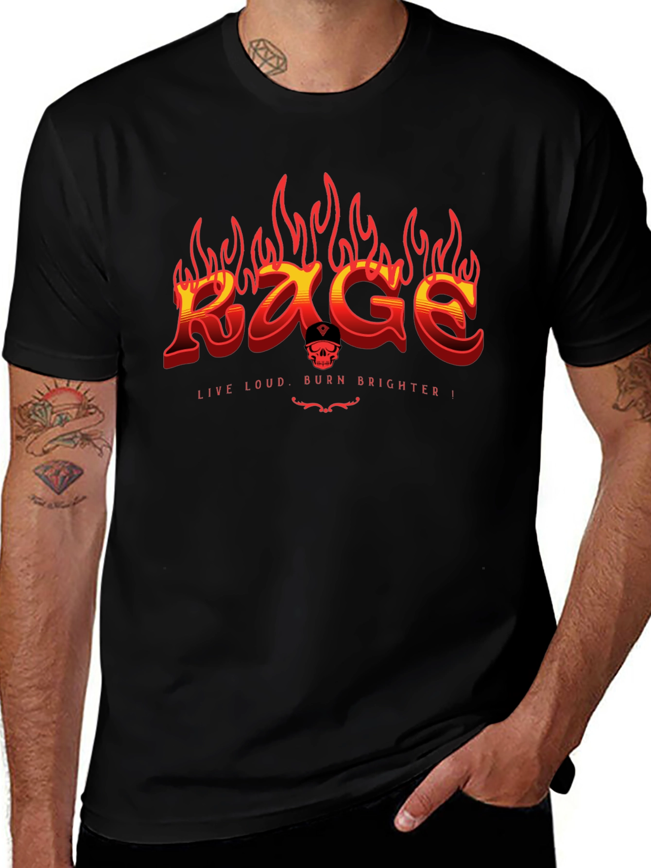 Variant 10 of Rage Live Loud Graphic T-Shirt
