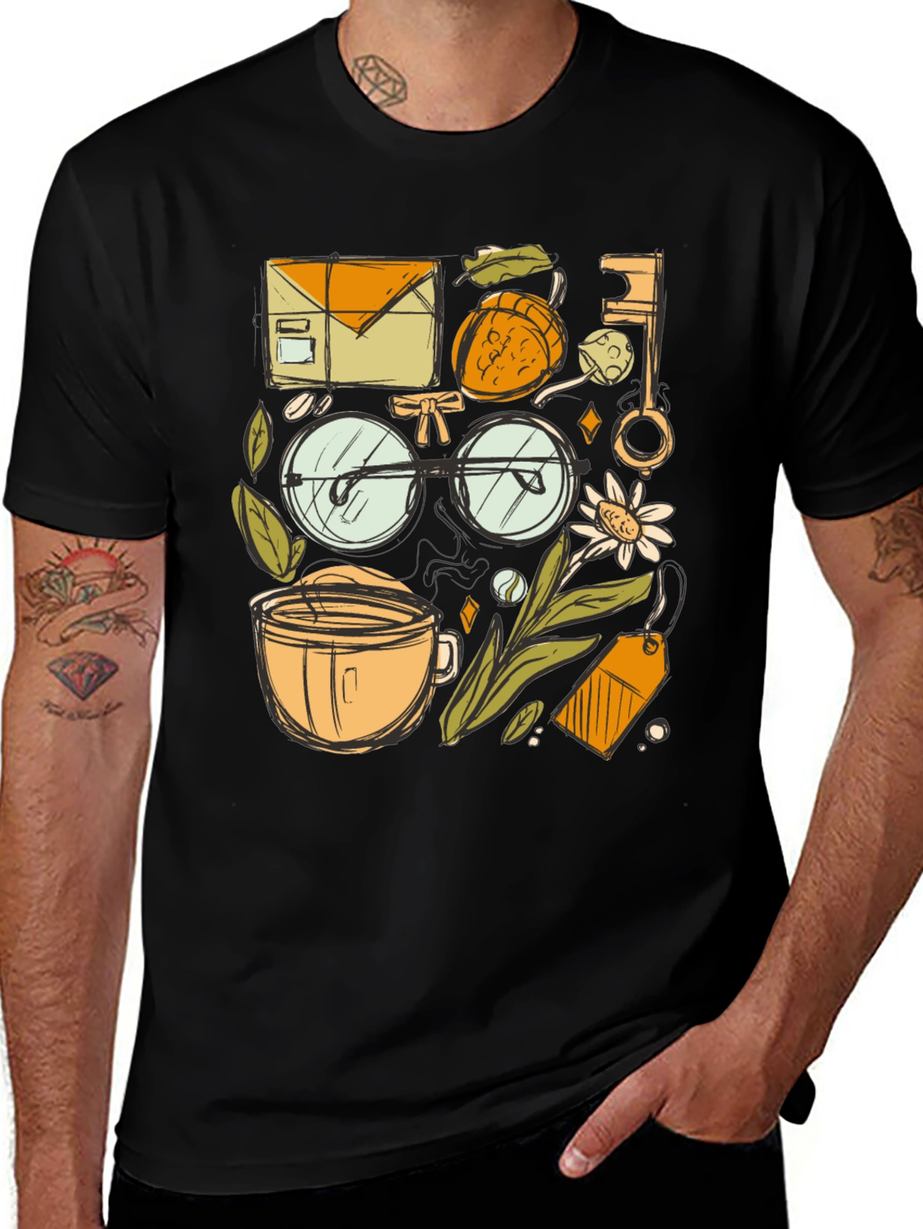 Variant 23 of Whimsical Still Life Graphic T-Shirt