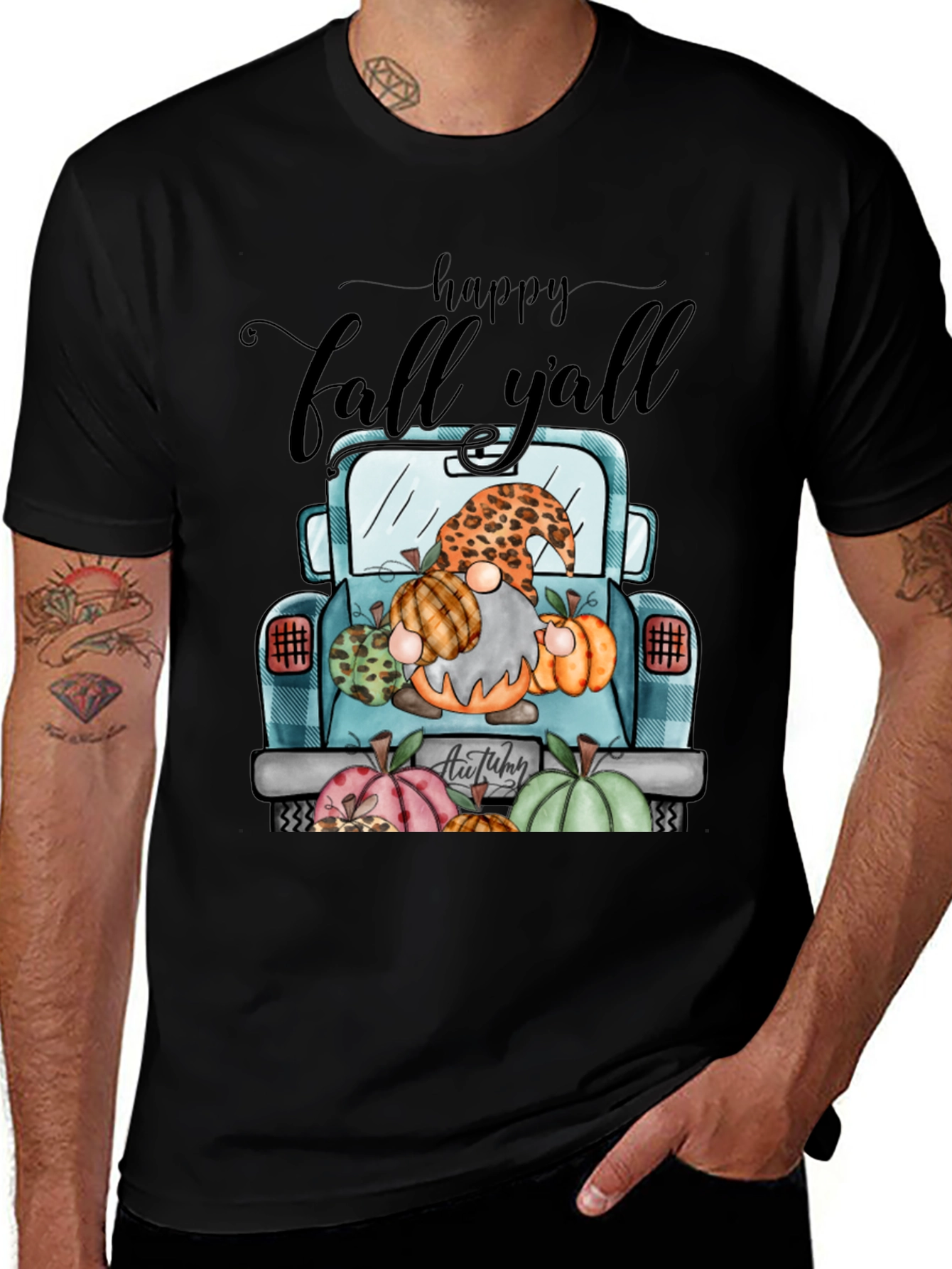Variant 12 of Happy Fall Y'all Truck Graphic T-Shirt