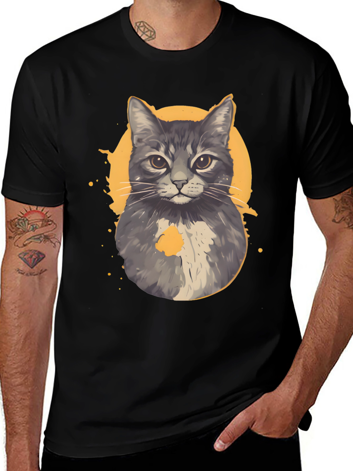 Variant 22 of Cool Cat Graphic Tee - Unique Design