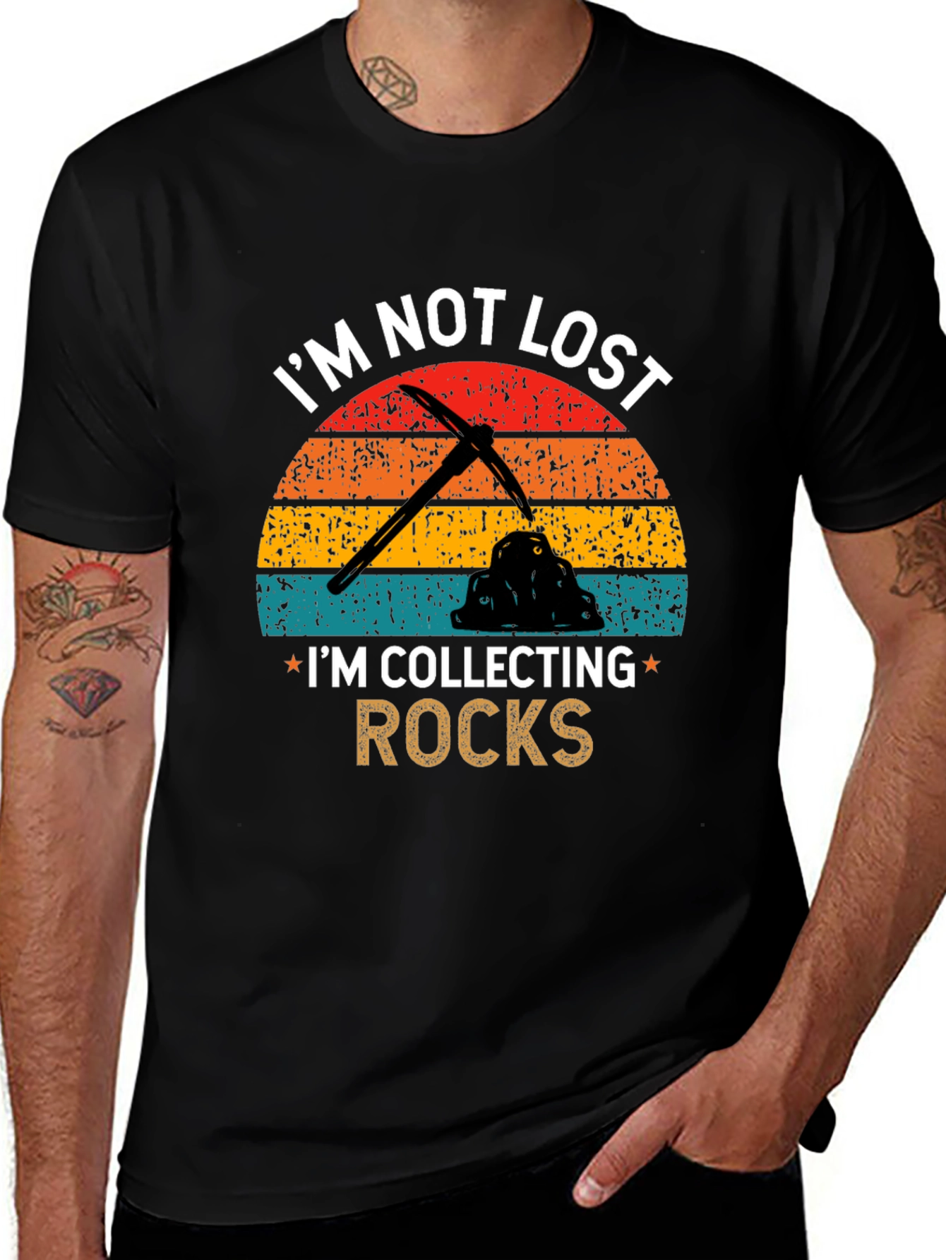 Variant 20 of I'm Not Lost, I'm Collecting Rocks Graphic T-Shirt