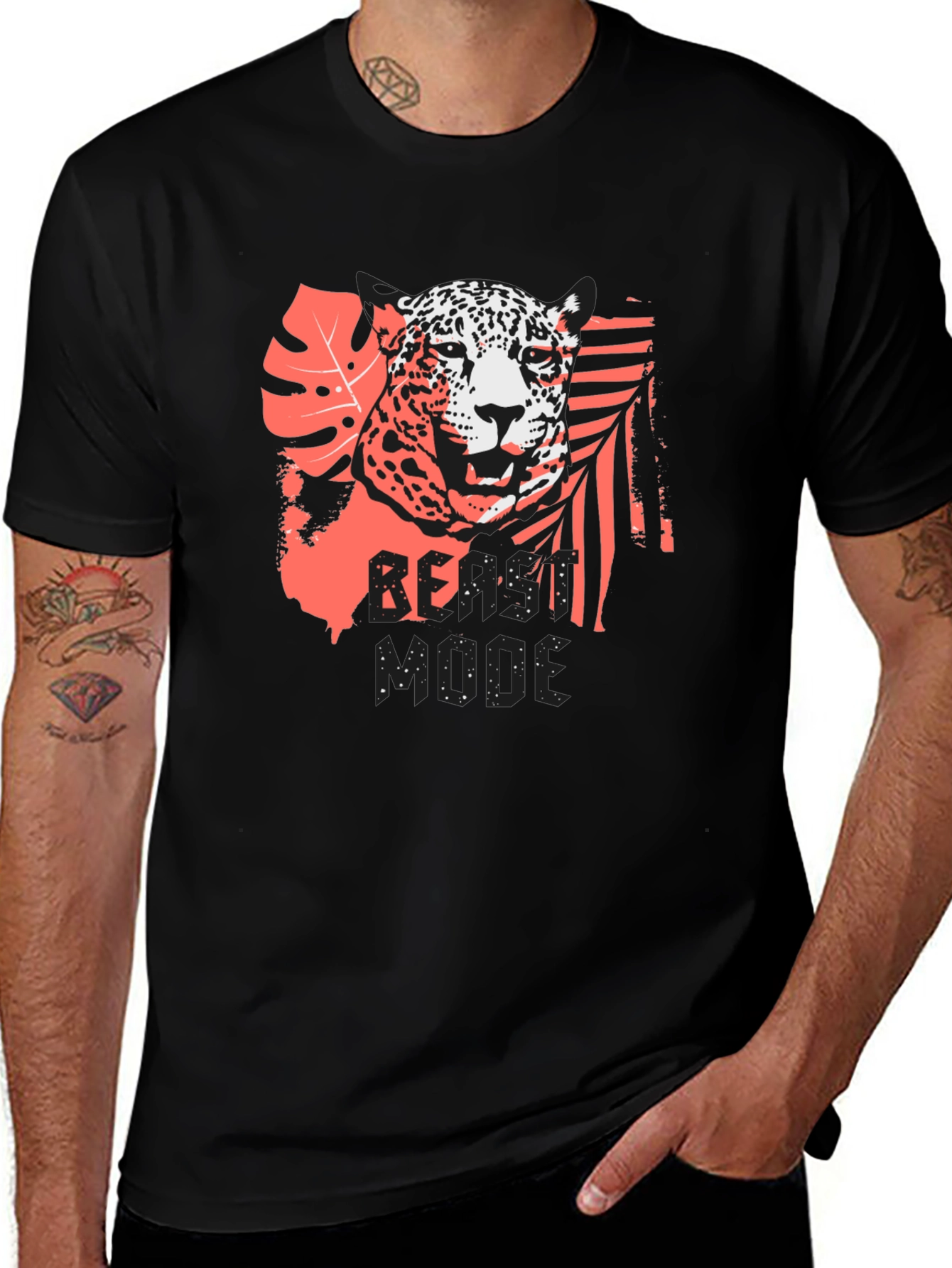 Jaguar Graphic Print Black T-Shirt