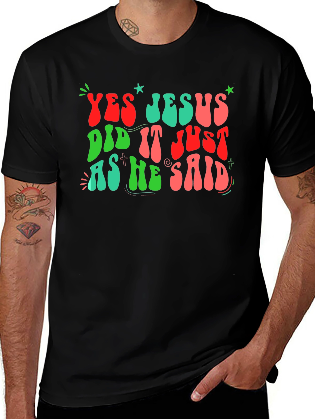 Variant 9 of Yes Jesus Did It T-Shirt