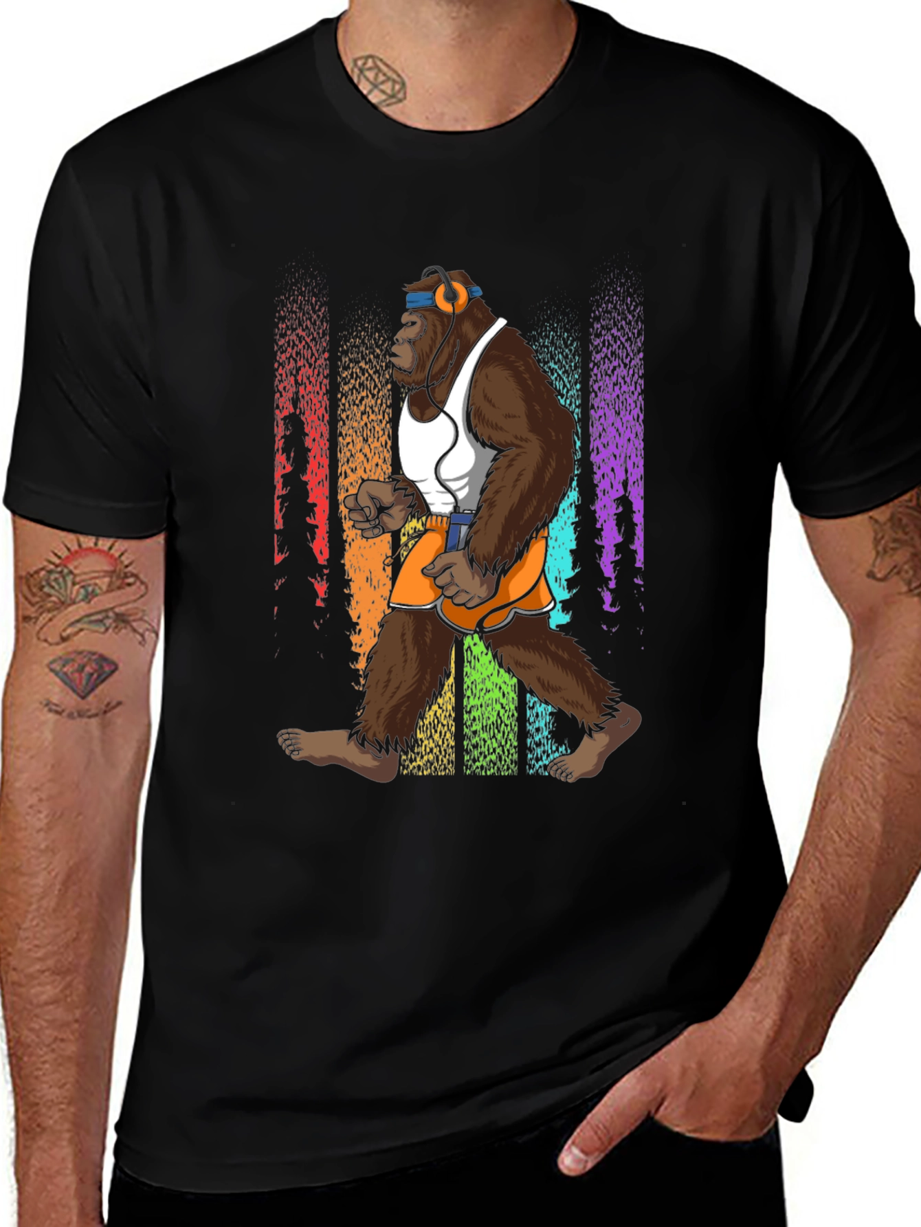 Variant 7 of Running Gorilla Graphic Tee
