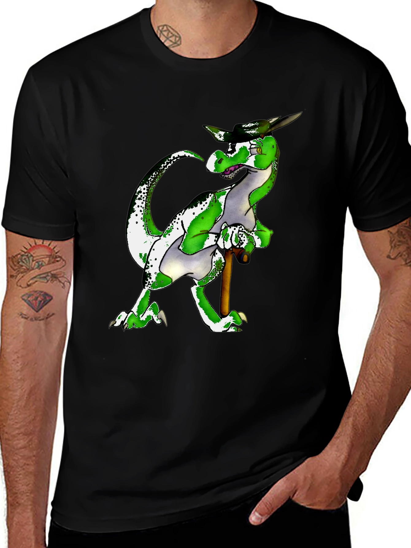 Variant 23 of Stylish Green Dragon Graphic Tee