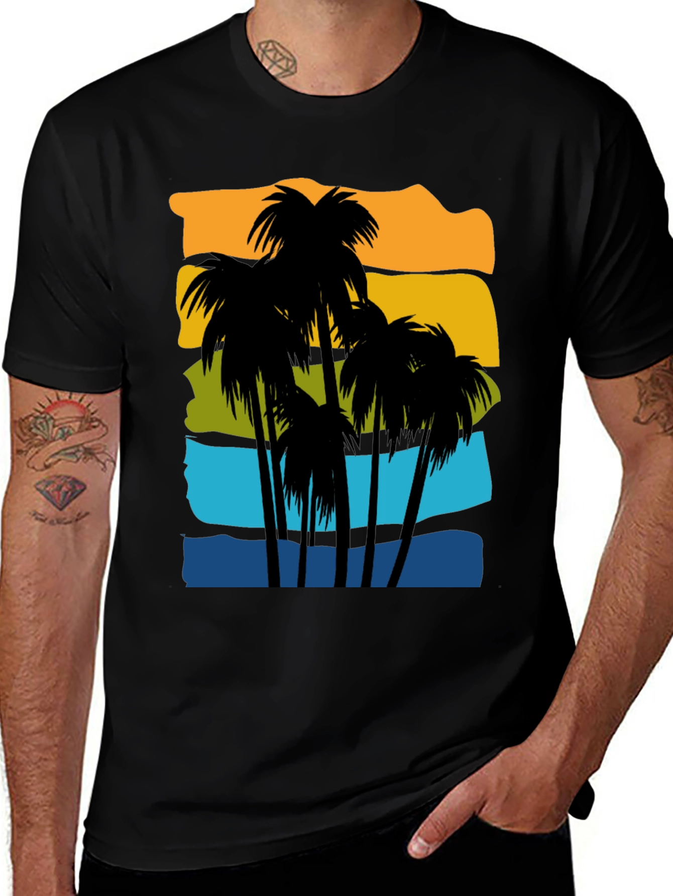 Variant 23 of Tropical Palm Tree Graphic Tee - Island Vibes