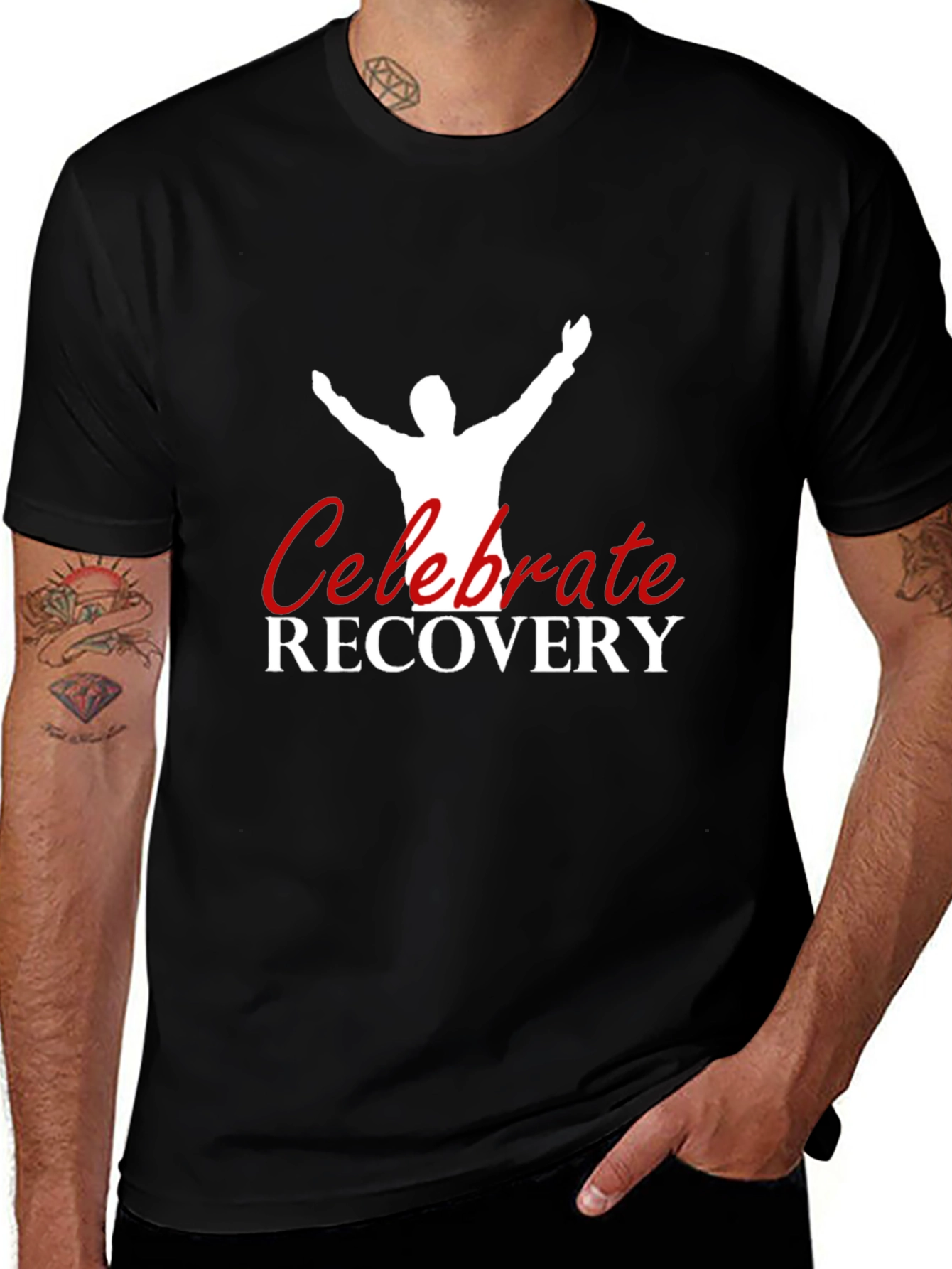 Variant 26 of Celebrate Recovery T-Shirt - Black