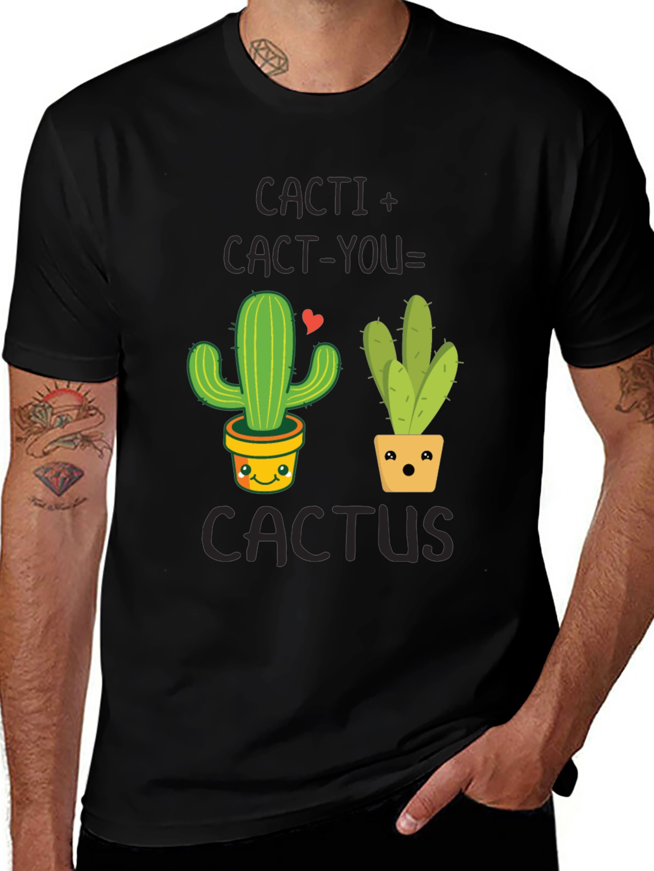 Variant 10 of Cacti + Cact-You = Cactus Graphic T-Shirt