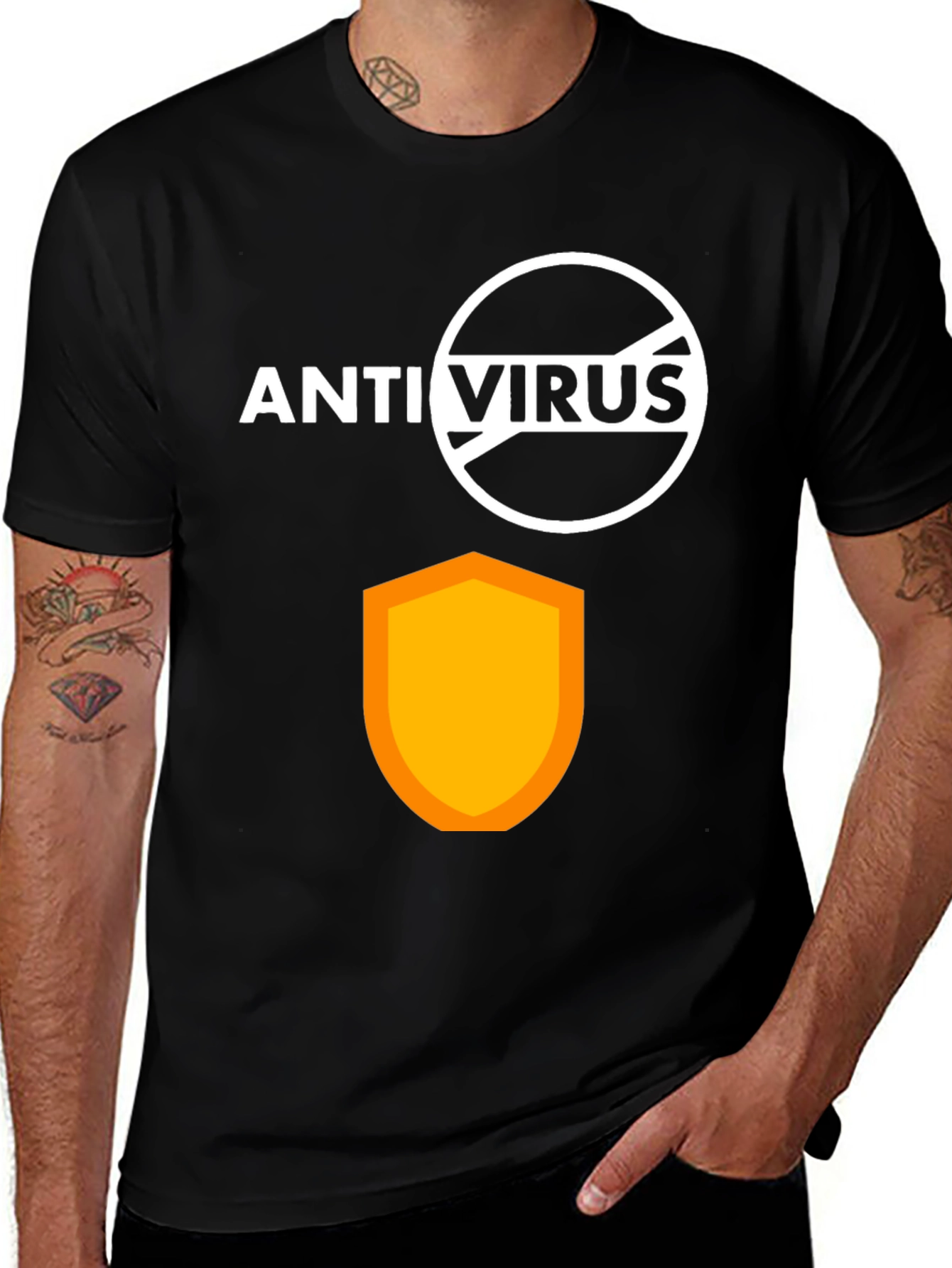 Variant 15 of Anti Virus Protection Shield Graphic T-Shirt