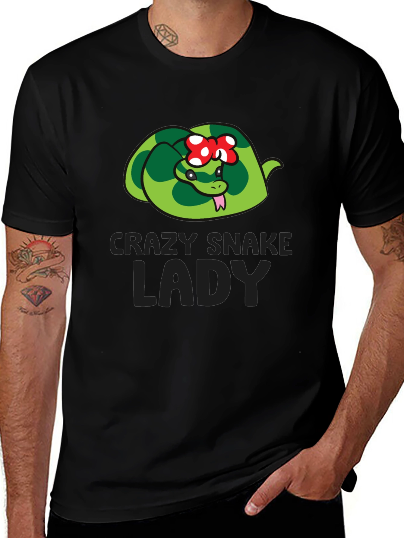 Variant 21 of Crazy Snake Lady T-Shirt - Reptile Lover Tee