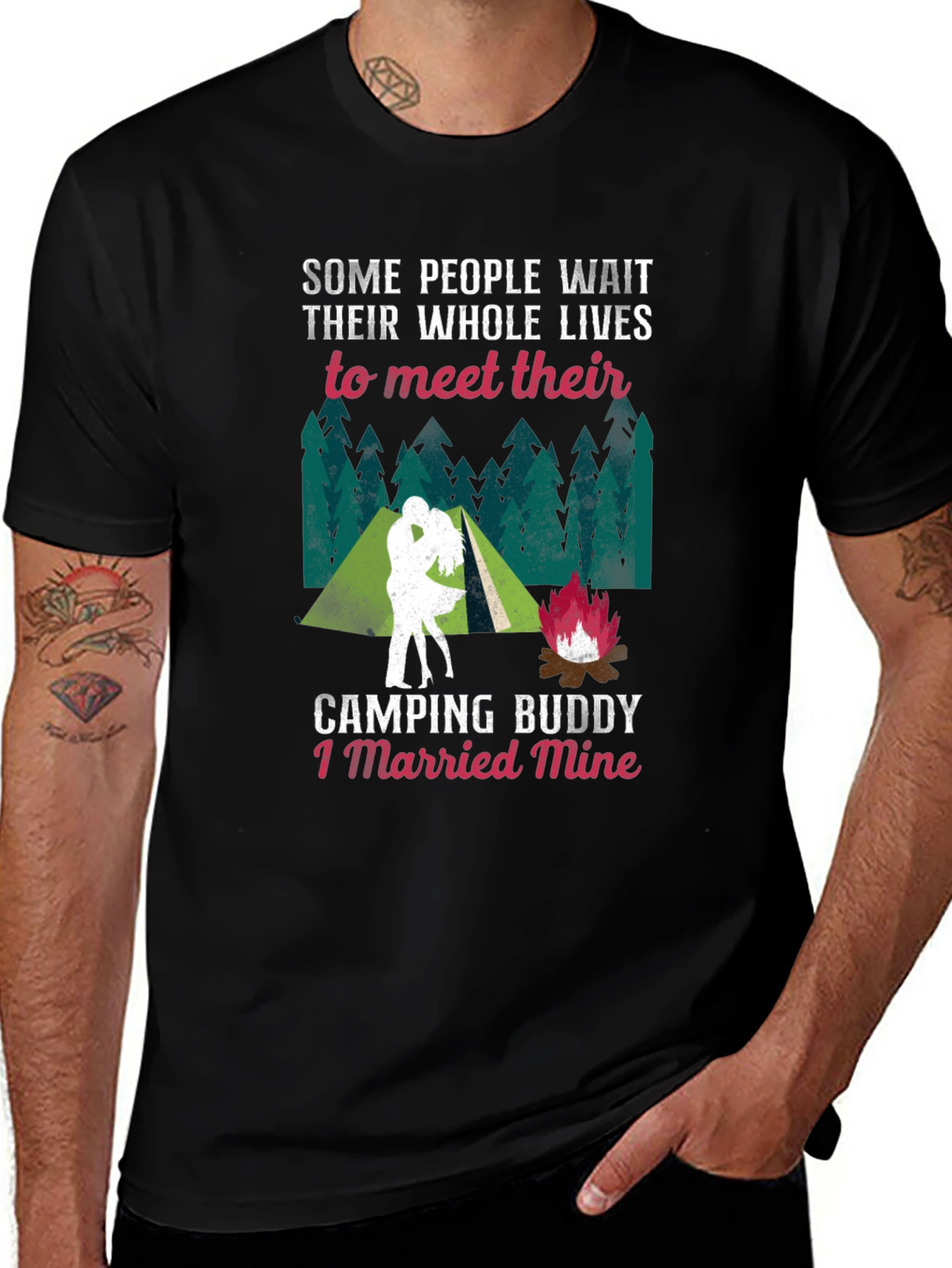 Variant 6 of Camping Buddy T-Shirt - "I Married Mine"