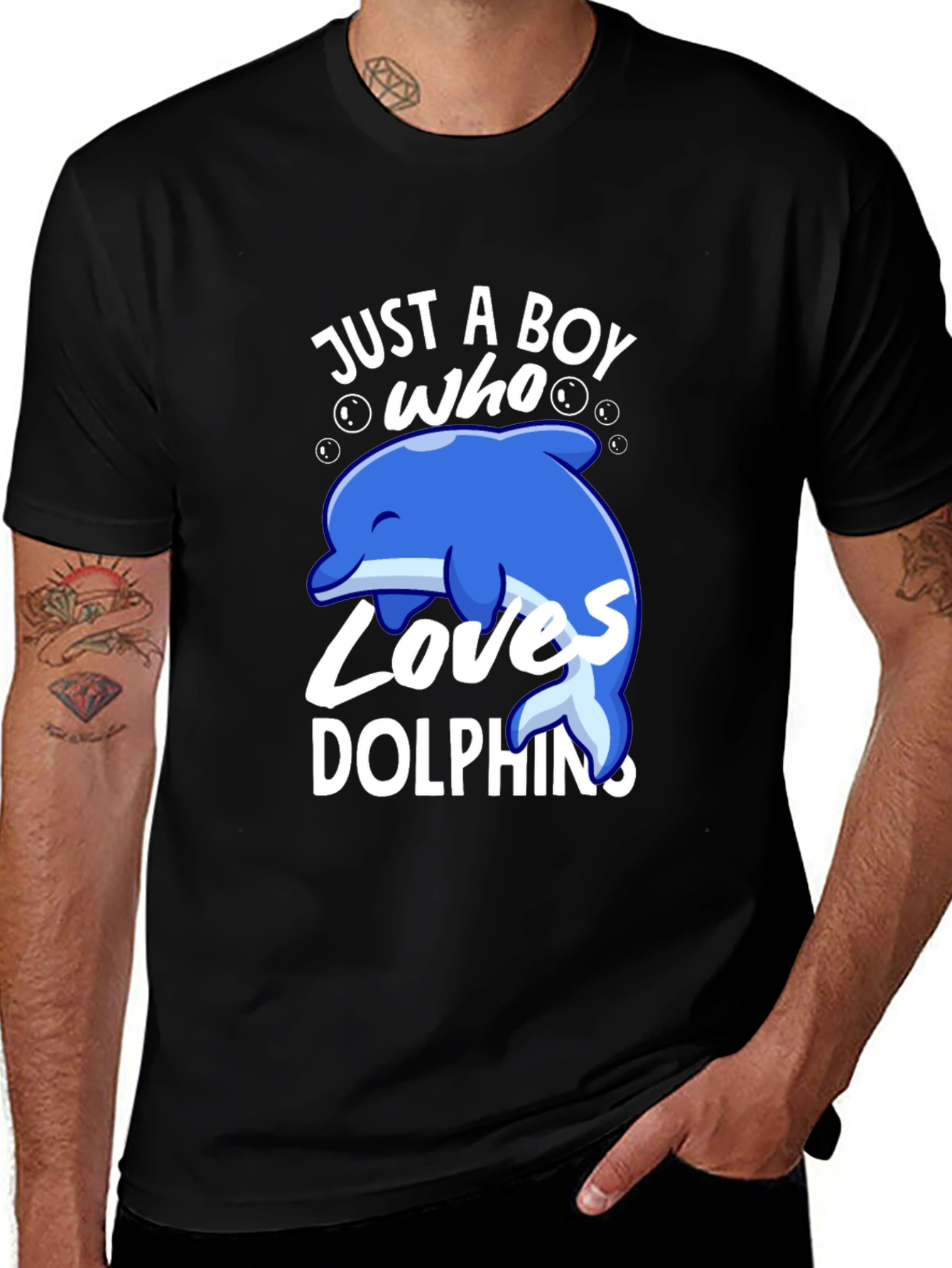 Variant 18 of Boy's Dolphin Lover T-Shirt - Cute Graphic Tee