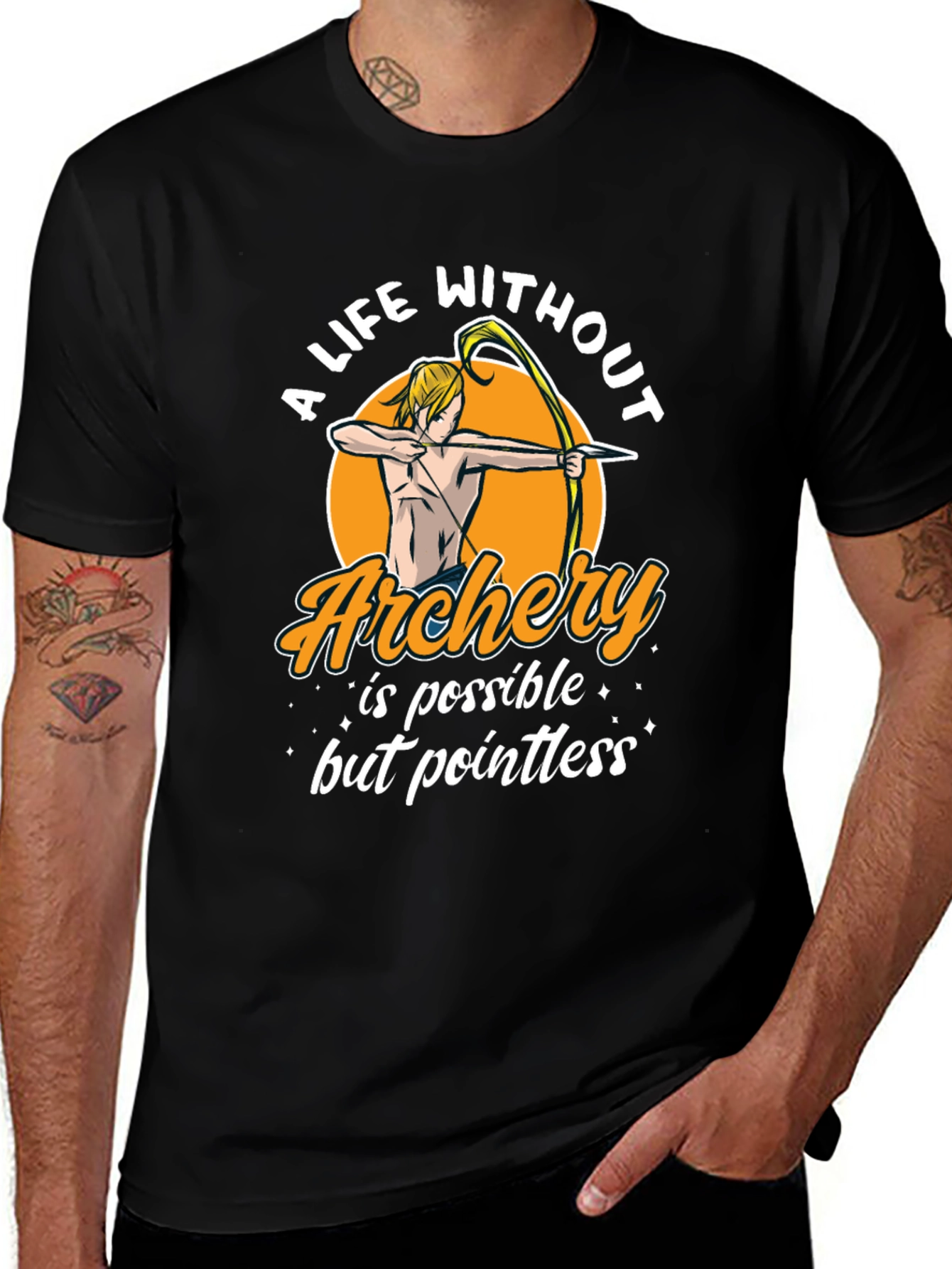 Variant 10 of Archery T-Shirt: A Life Without Archery is Pointless