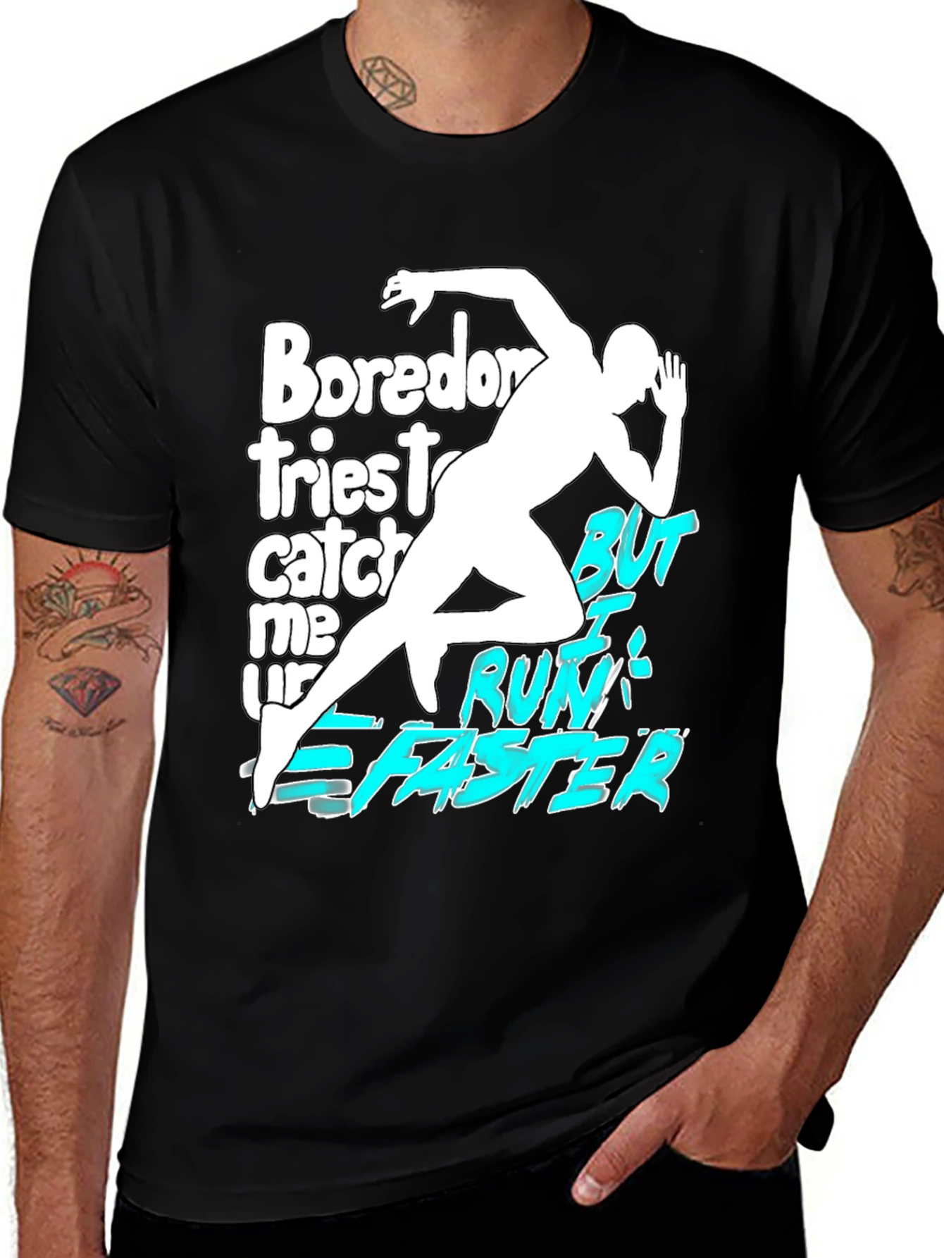 Motivational Running T-Shirt - Outrun Boredom