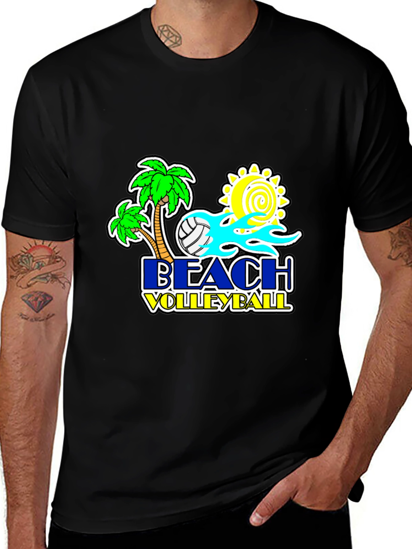 Variant 12 of Beach Volleyball Graphic T-Shirt - Summer Ready