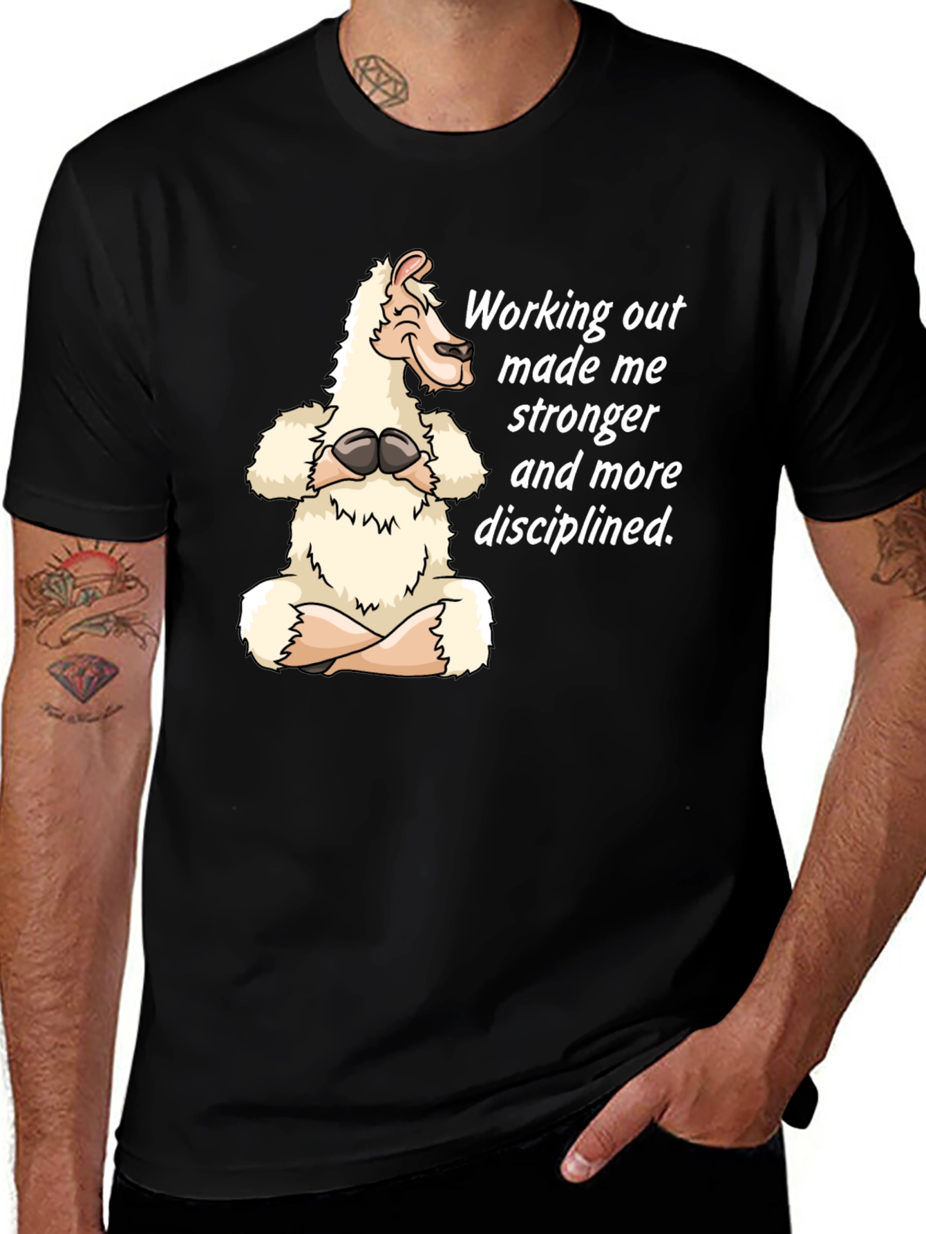 Variant 18 of Yoga Llama Graphic T-Shirt - Workout Motivation