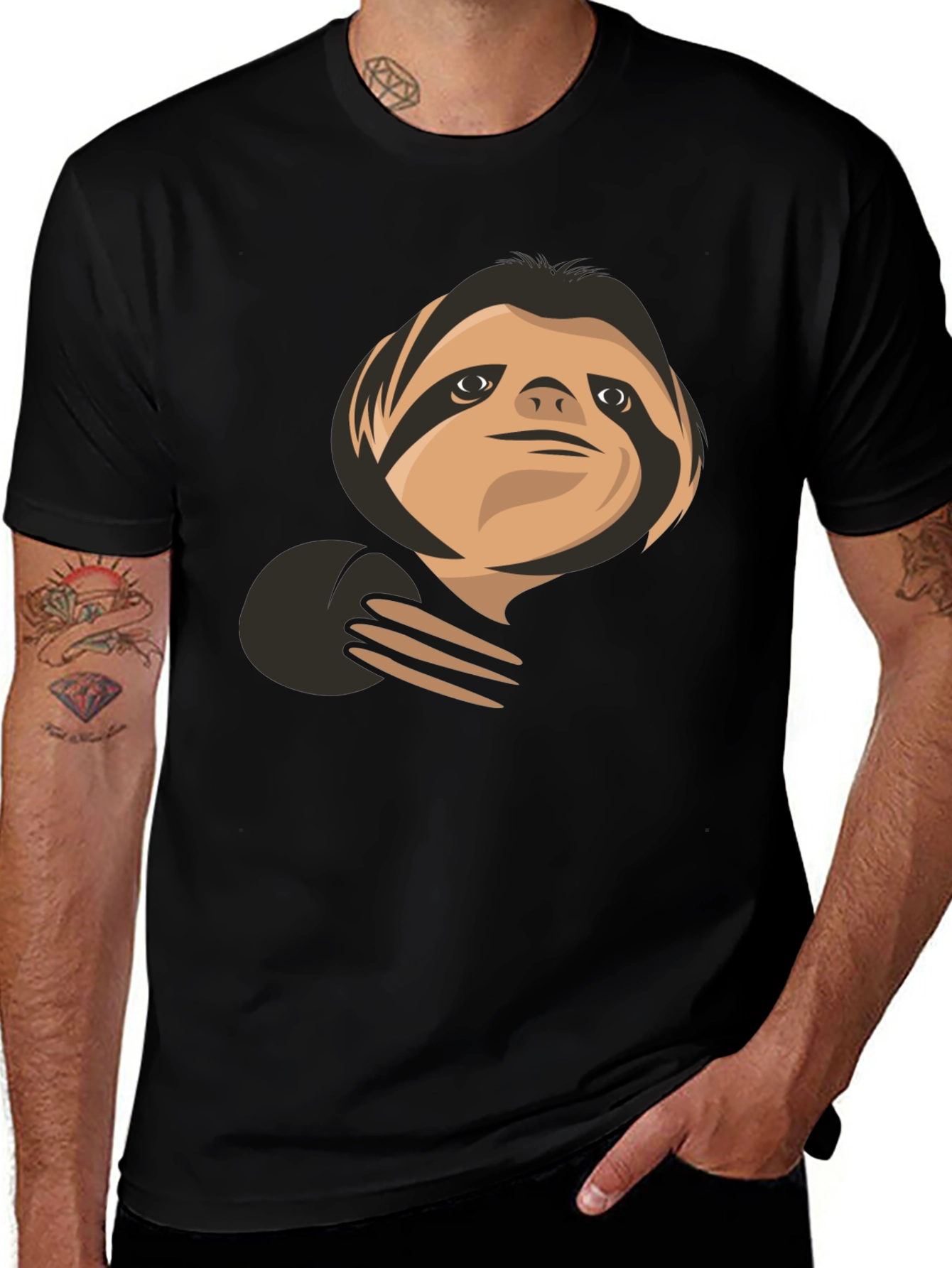 Variant 20 of Sloth Graphic Tee - Casual Comfort