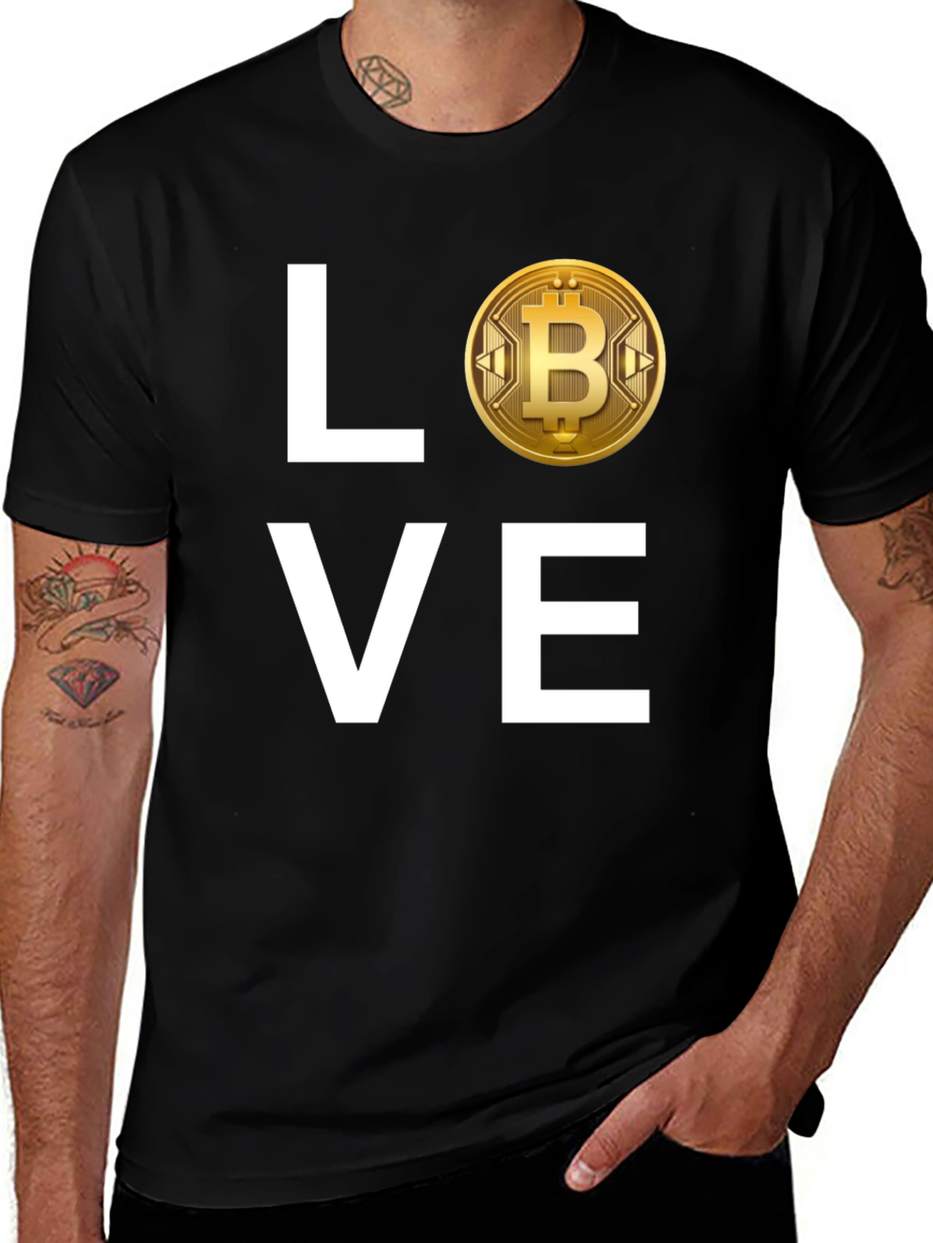Variant 27 of Love Bitcoin Graphic Tee - Crypto Enthusiast Shirt