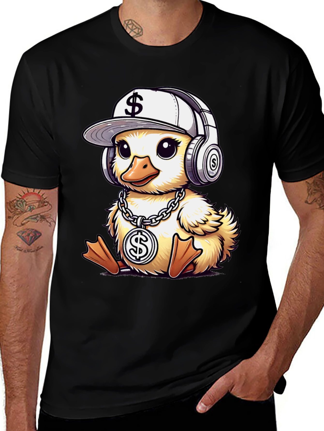 Variant 12 of Hip Hop Duckling T-Shirt - Cartoon Style