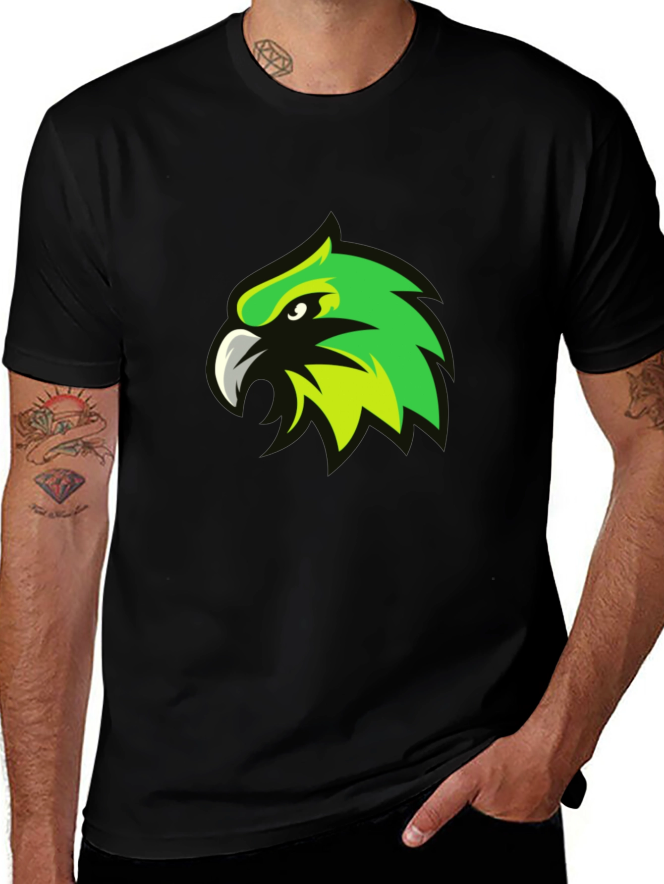 Variant 15 of Eagle Graphic Tee - Stylish Men's Black T-Shirt
