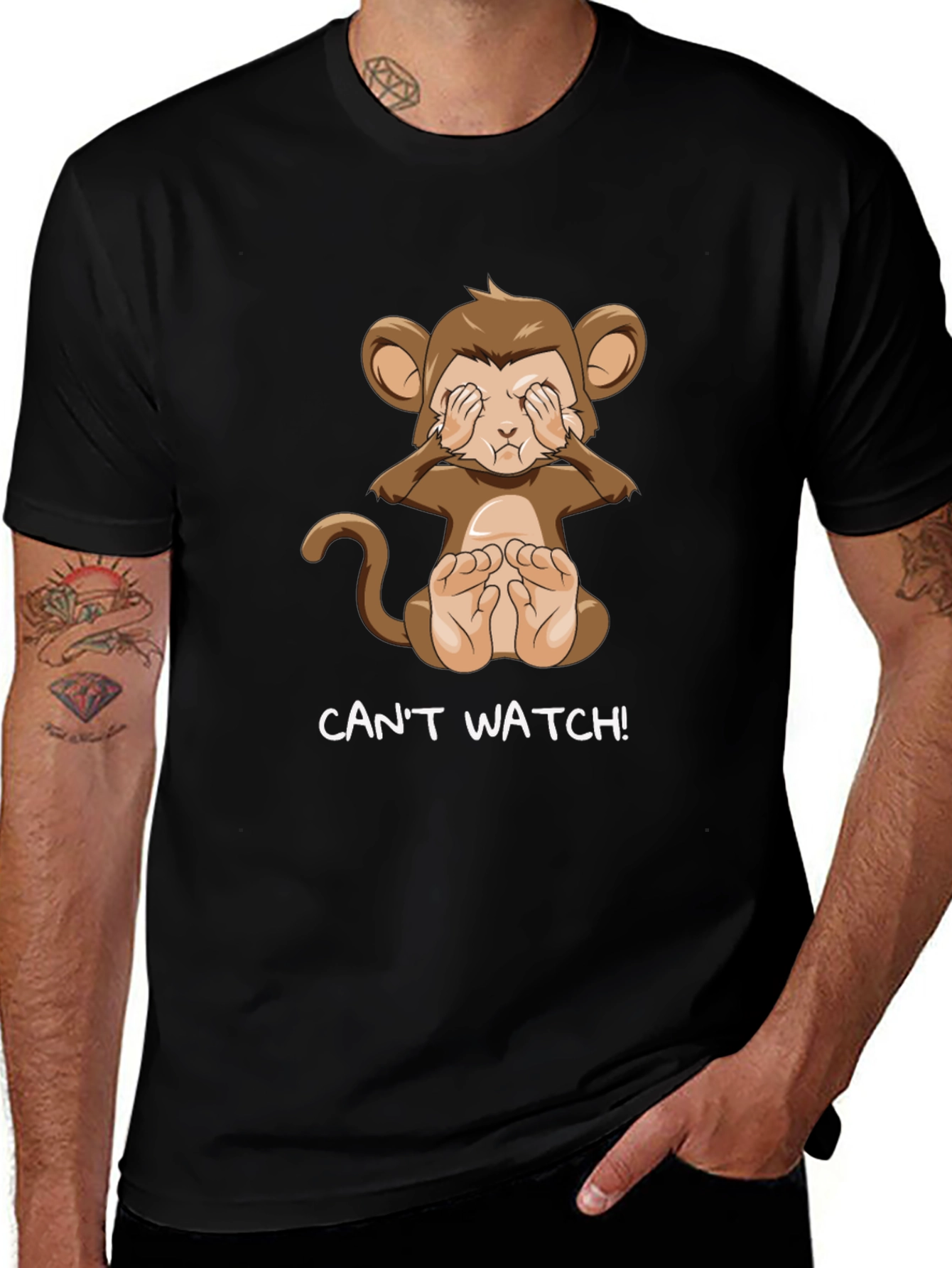 Variant 22 of Funny Monkey See No Evil Graphic T-Shirt