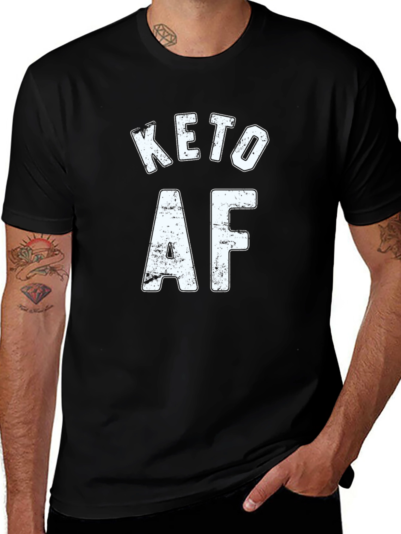 Variant 29 of Keto AF Graphic Tee - Black