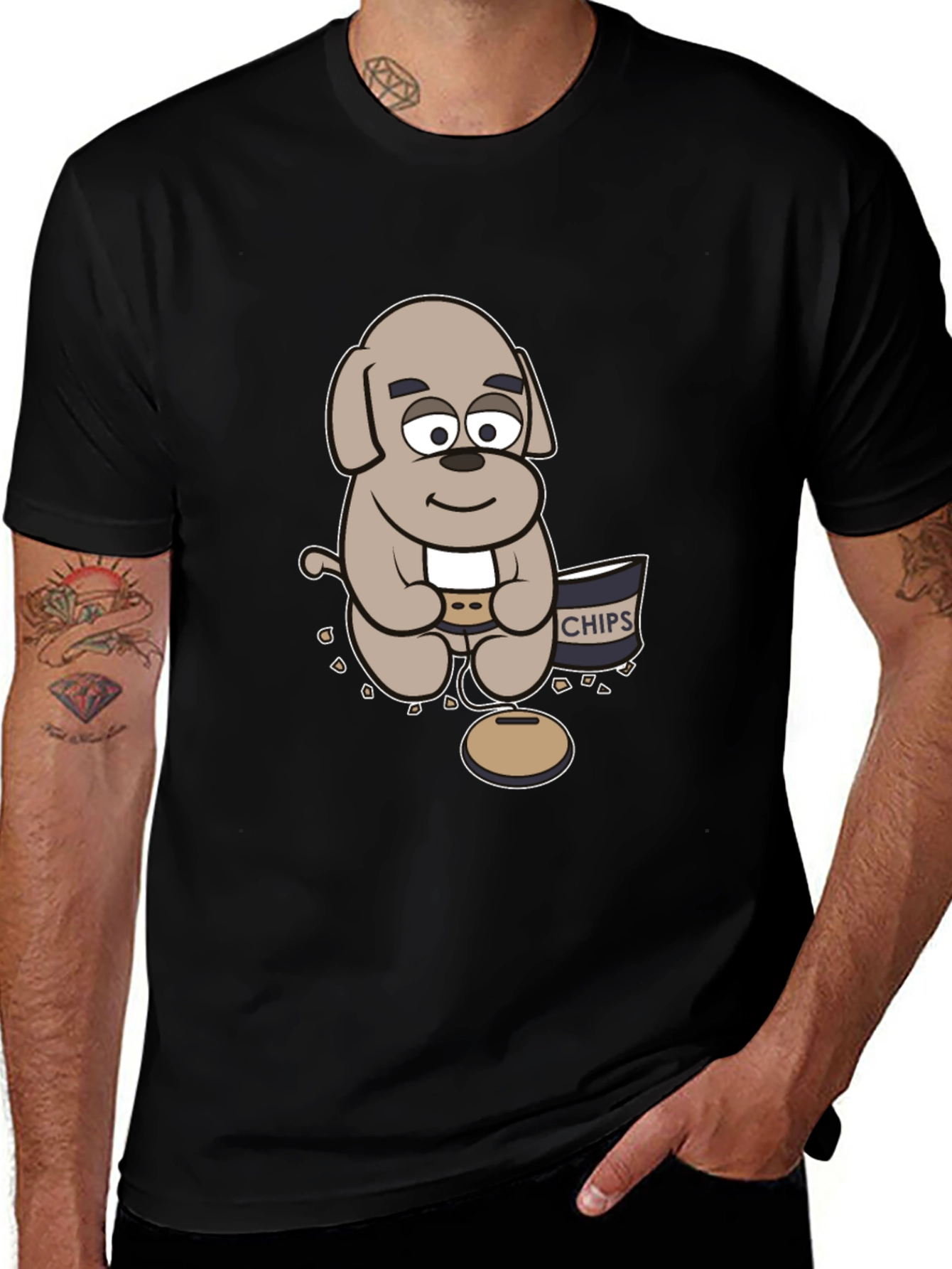 Variant 18 of Cartoon Dog Gamer T-Shirt - Relaxed Style